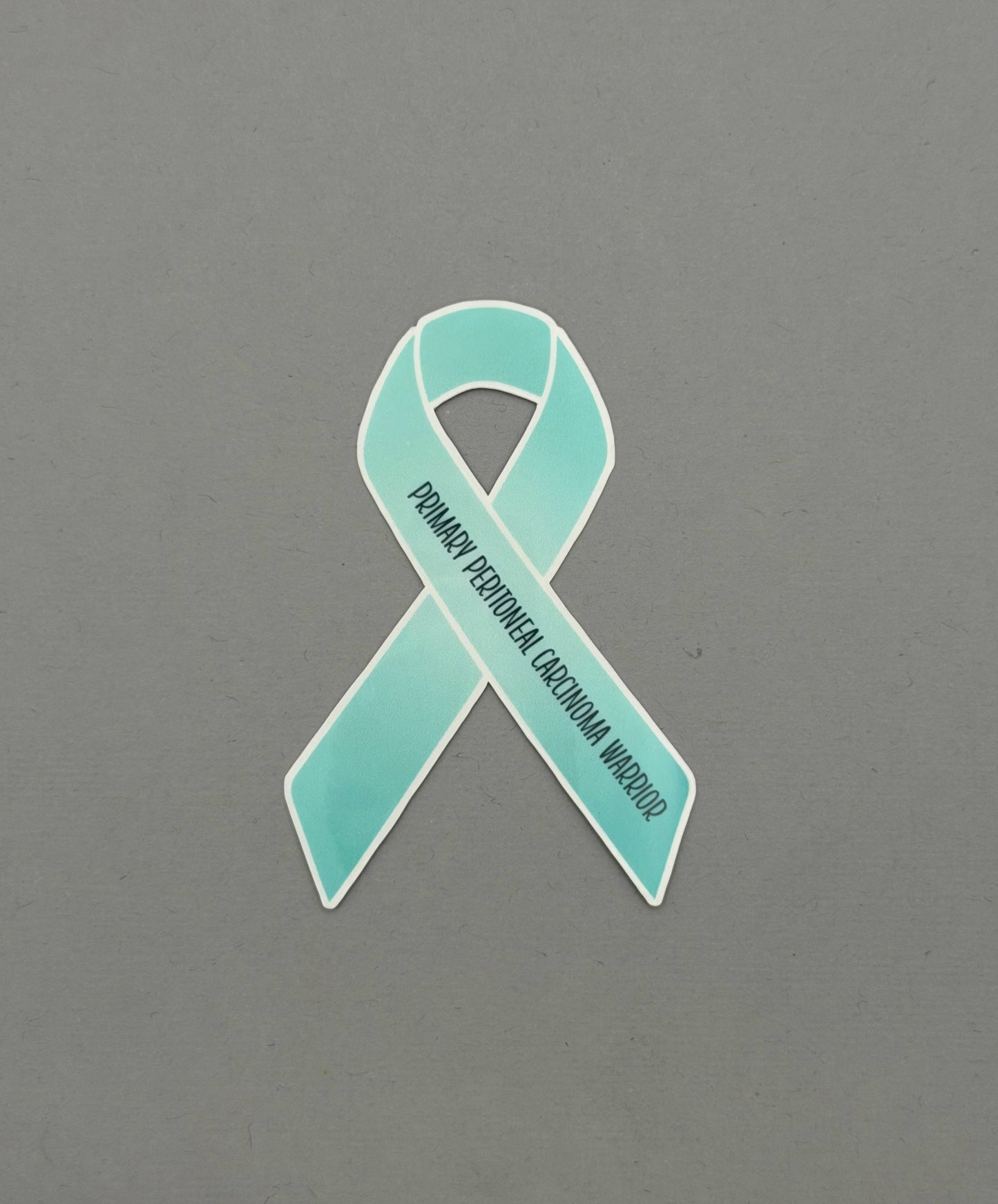 Primary Peritoneal Carcinoma Warrior Ribbon Sticker