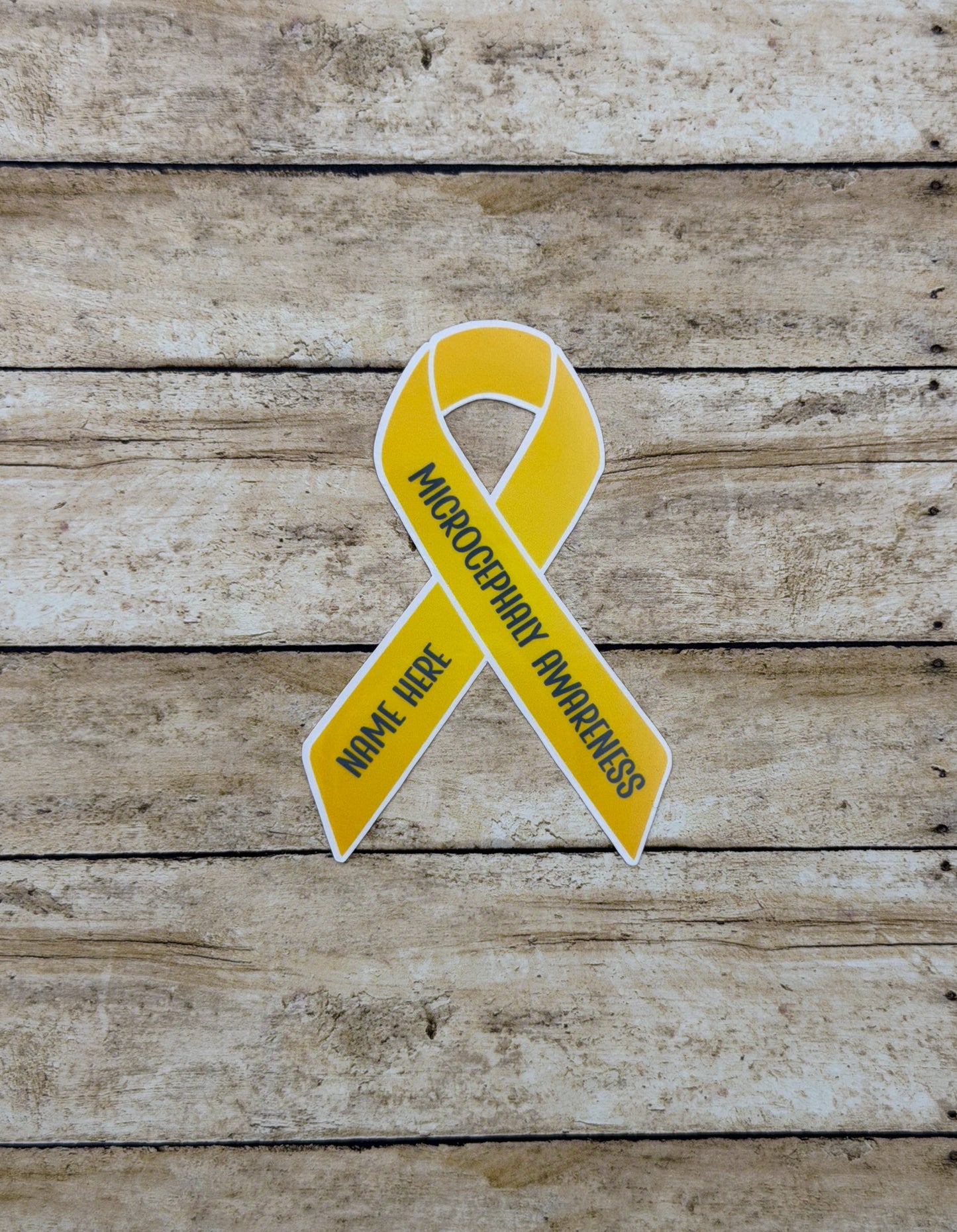 Microcephaly Awareness Custom Ribbon Sticker or Magnet