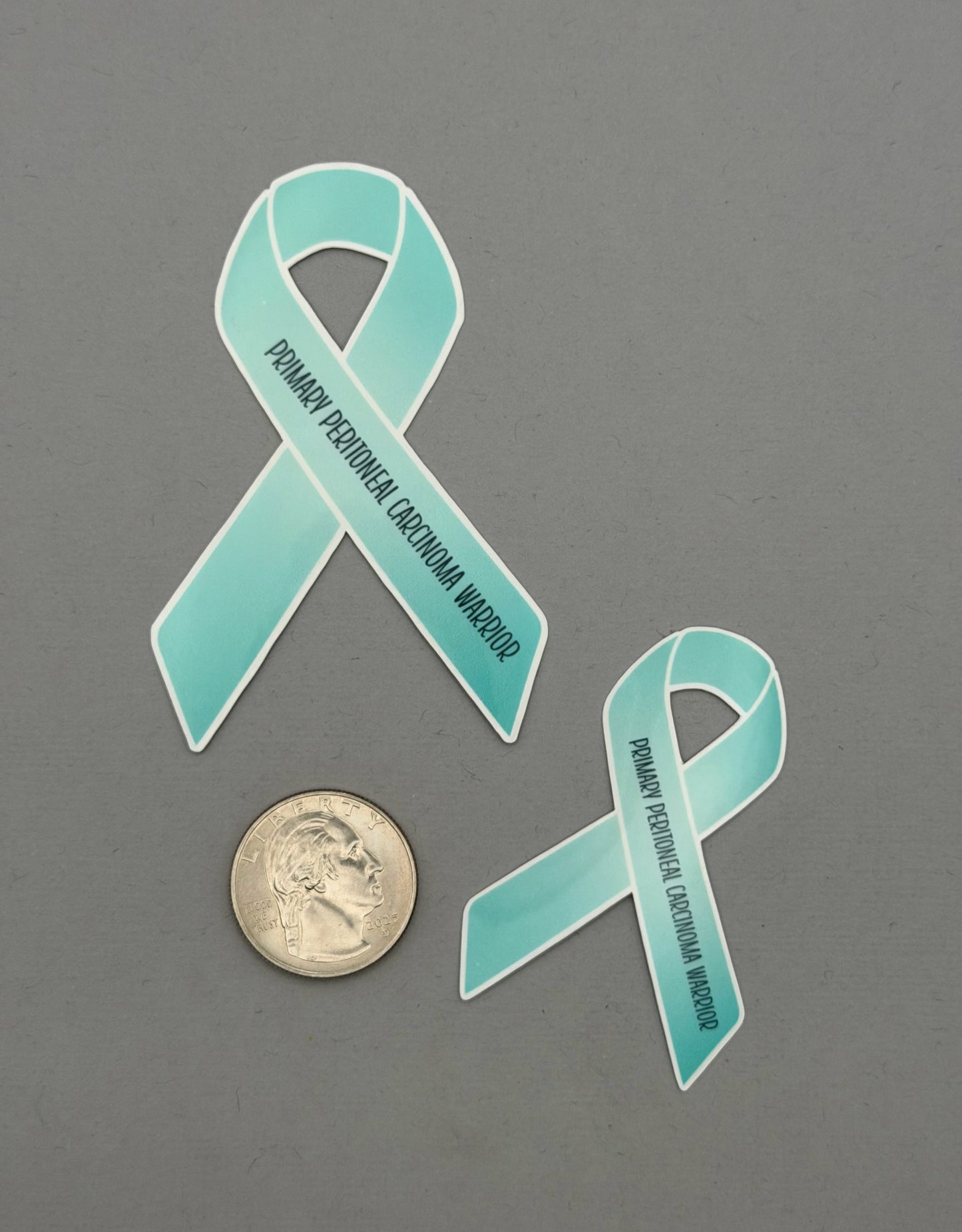 Primary Peritoneal Carcinoma Warrior Ribbon Sticker