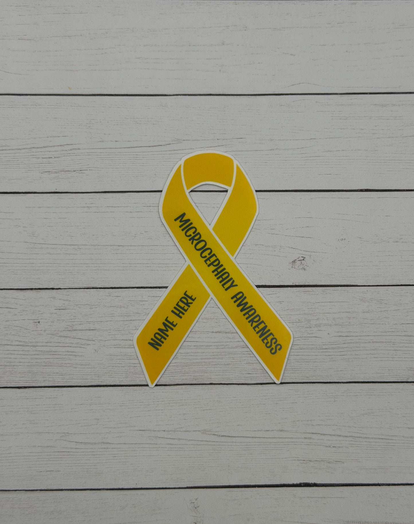 Microcephaly Awareness Custom Ribbon Sticker or Magnet