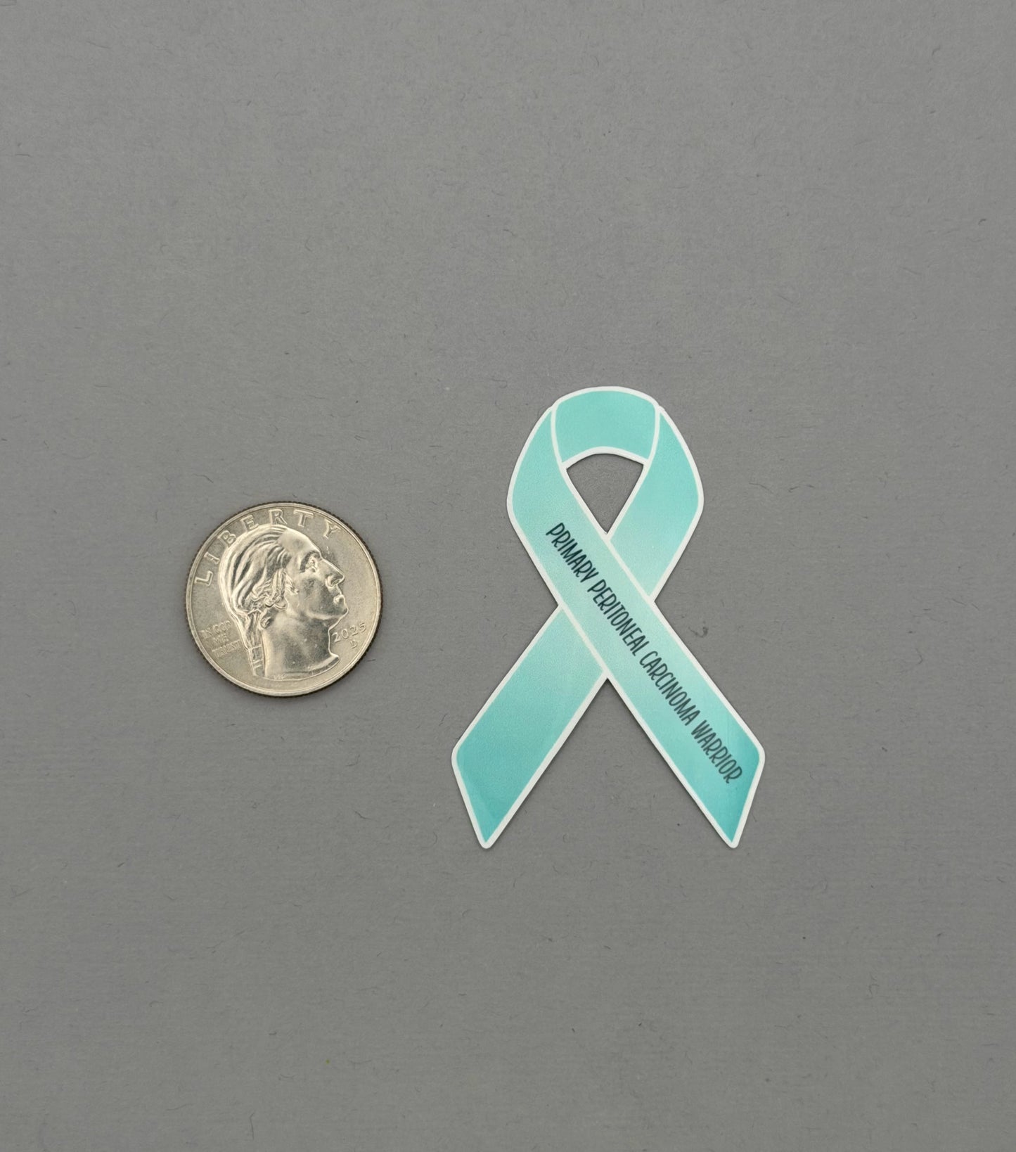 Primary Peritoneal Carcinoma Warrior Ribbon Sticker