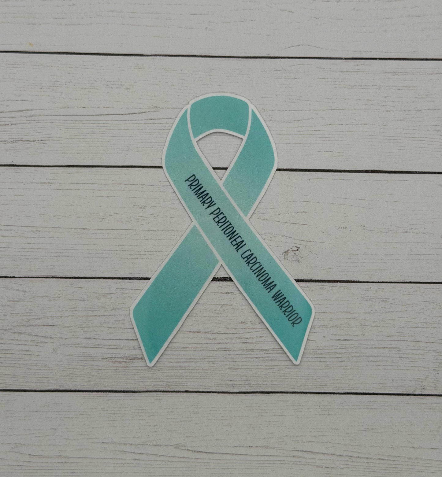 Primary Peritoneal Carcinoma Warrior Ribbon Sticker