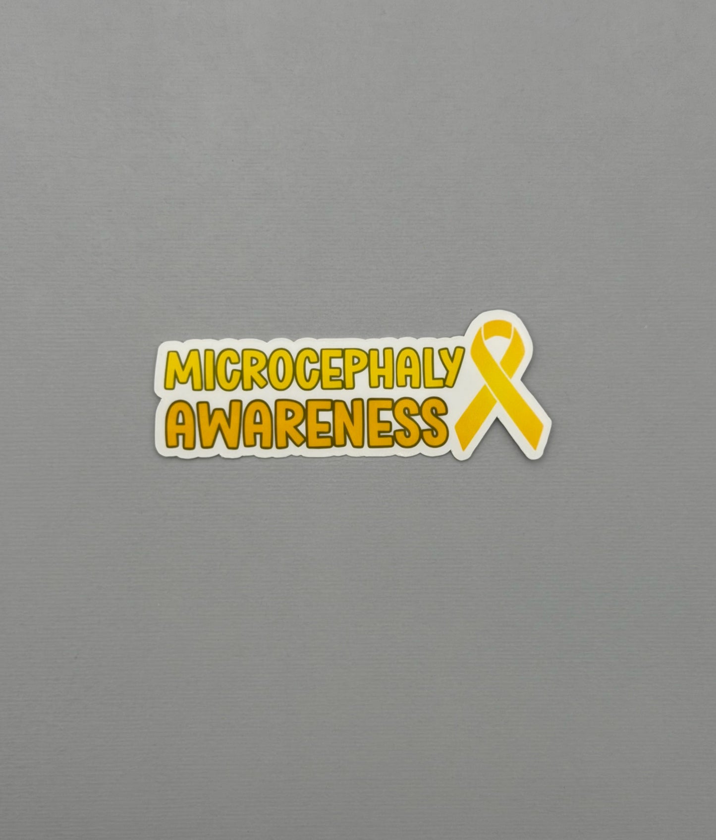 Microcephaly Awareness with Ribbon Sticker or Magnet