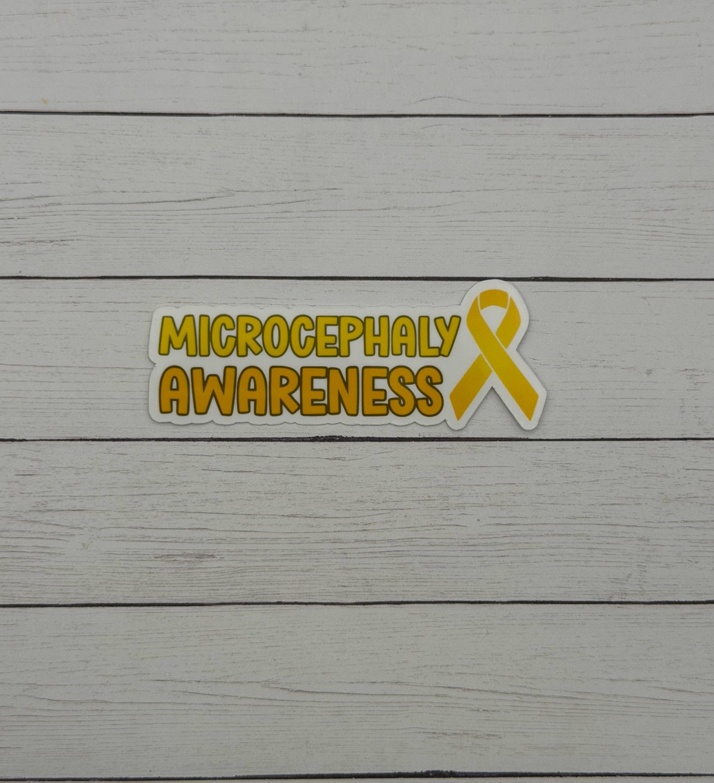 Microcephaly Awareness with Ribbon Sticker or Magnet