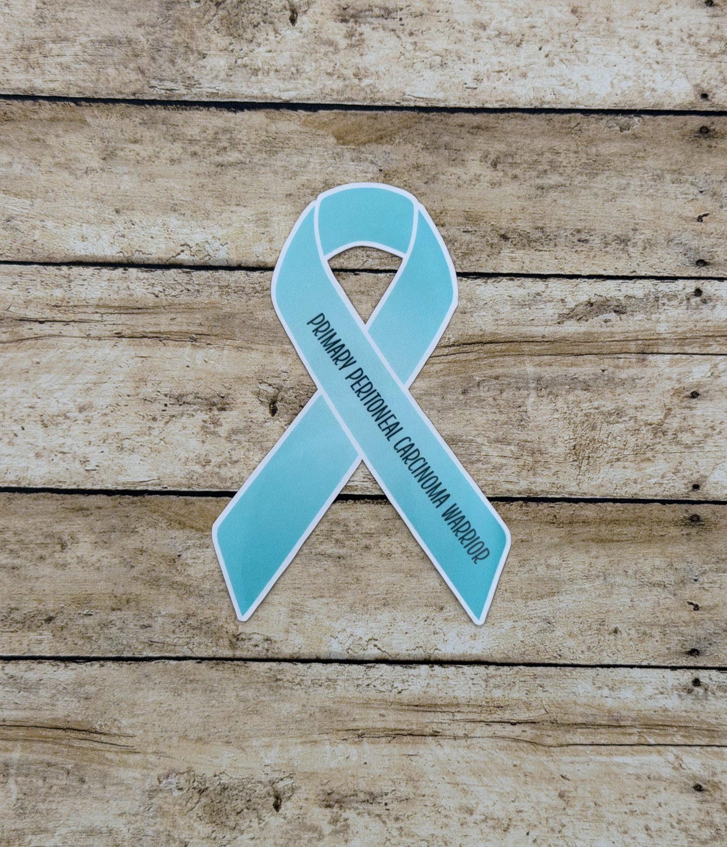 Primary Peritoneal Carcinoma Warrior Ribbon Sticker