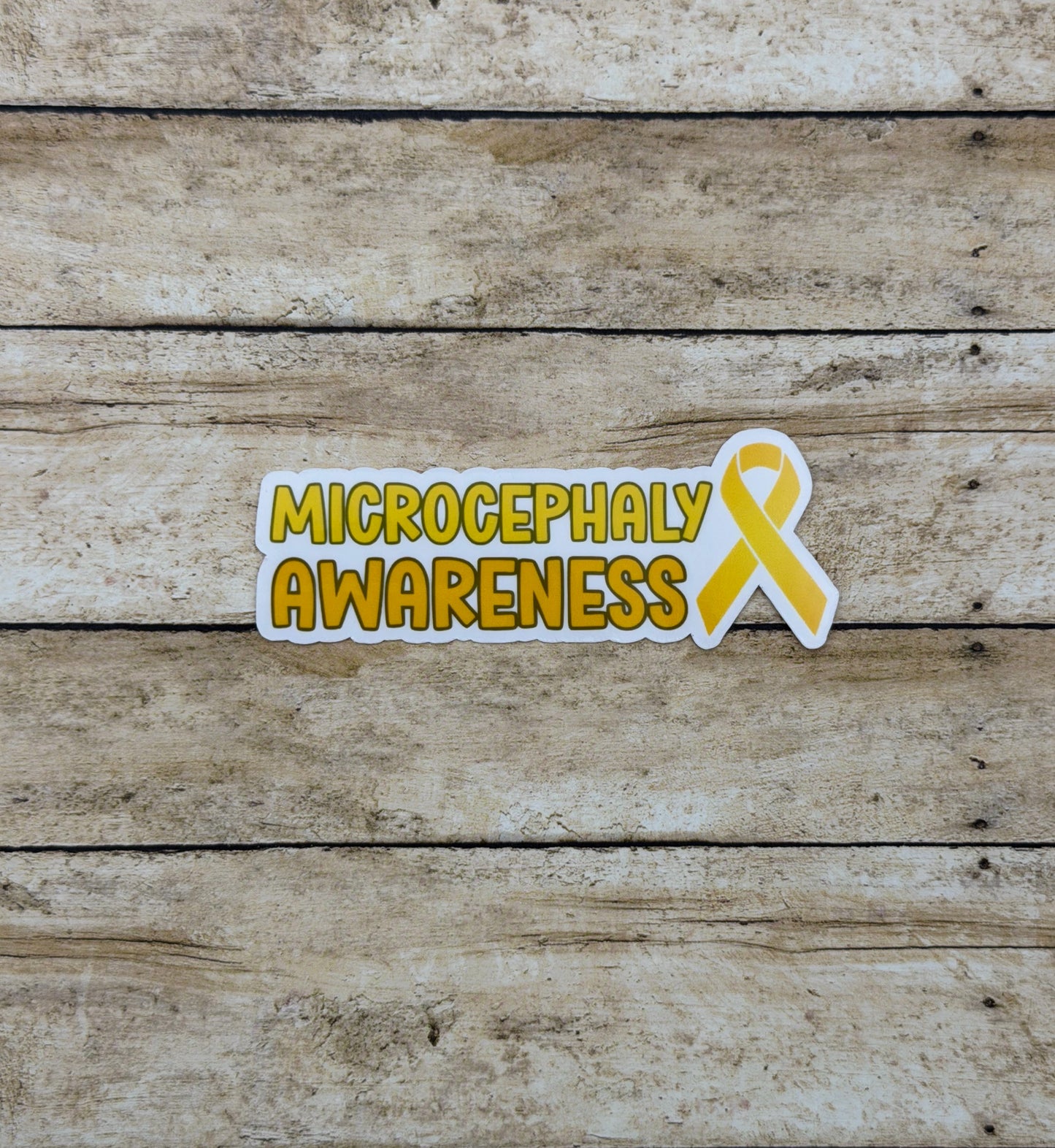 Microcephaly Awareness with Ribbon Sticker or Magnet