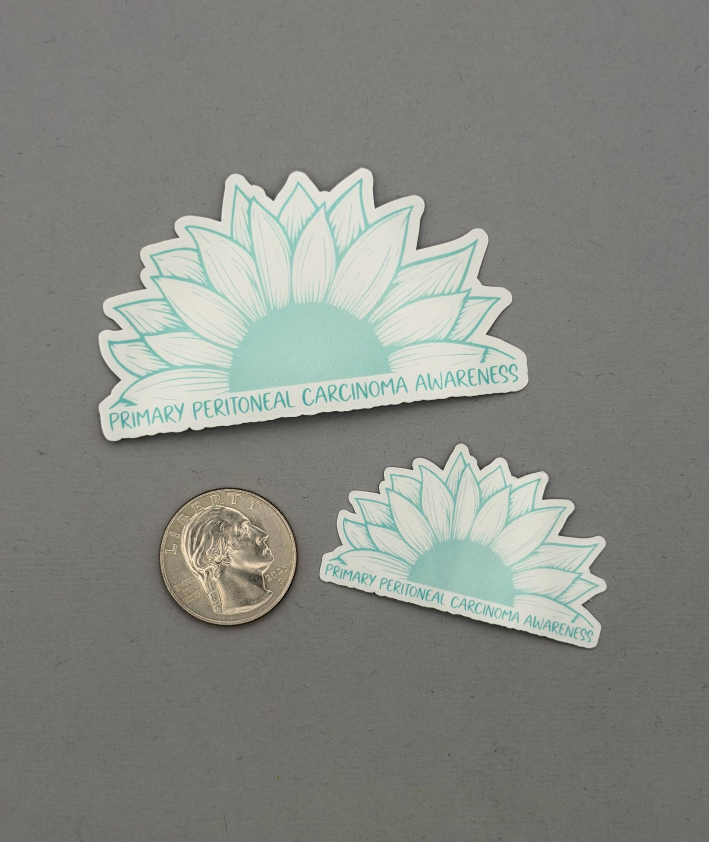 Primary Peritoneal Carcinoma Awareness Sunflower Sticker