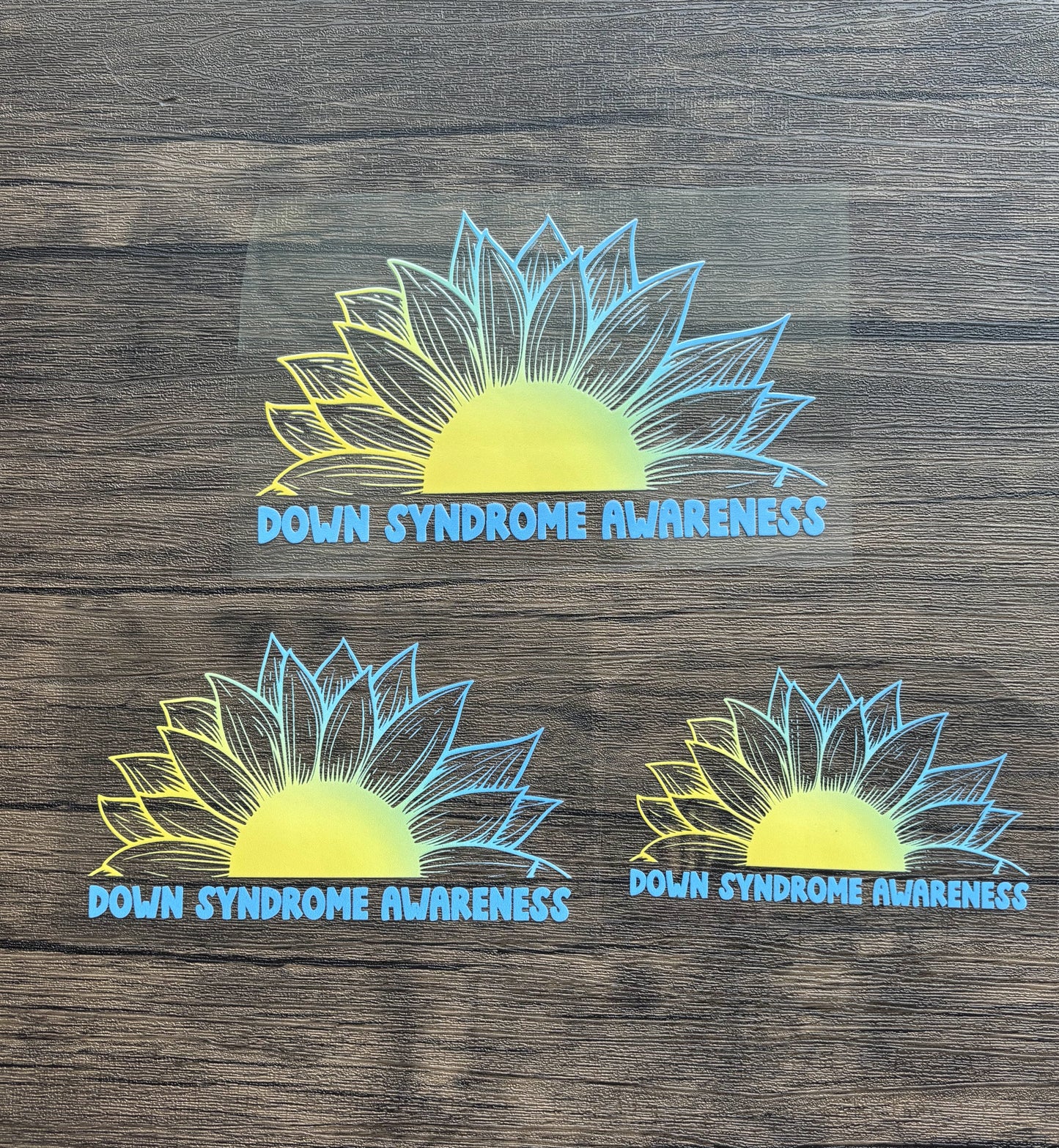 Down Syndrome Awareness Sunflower Car Decal