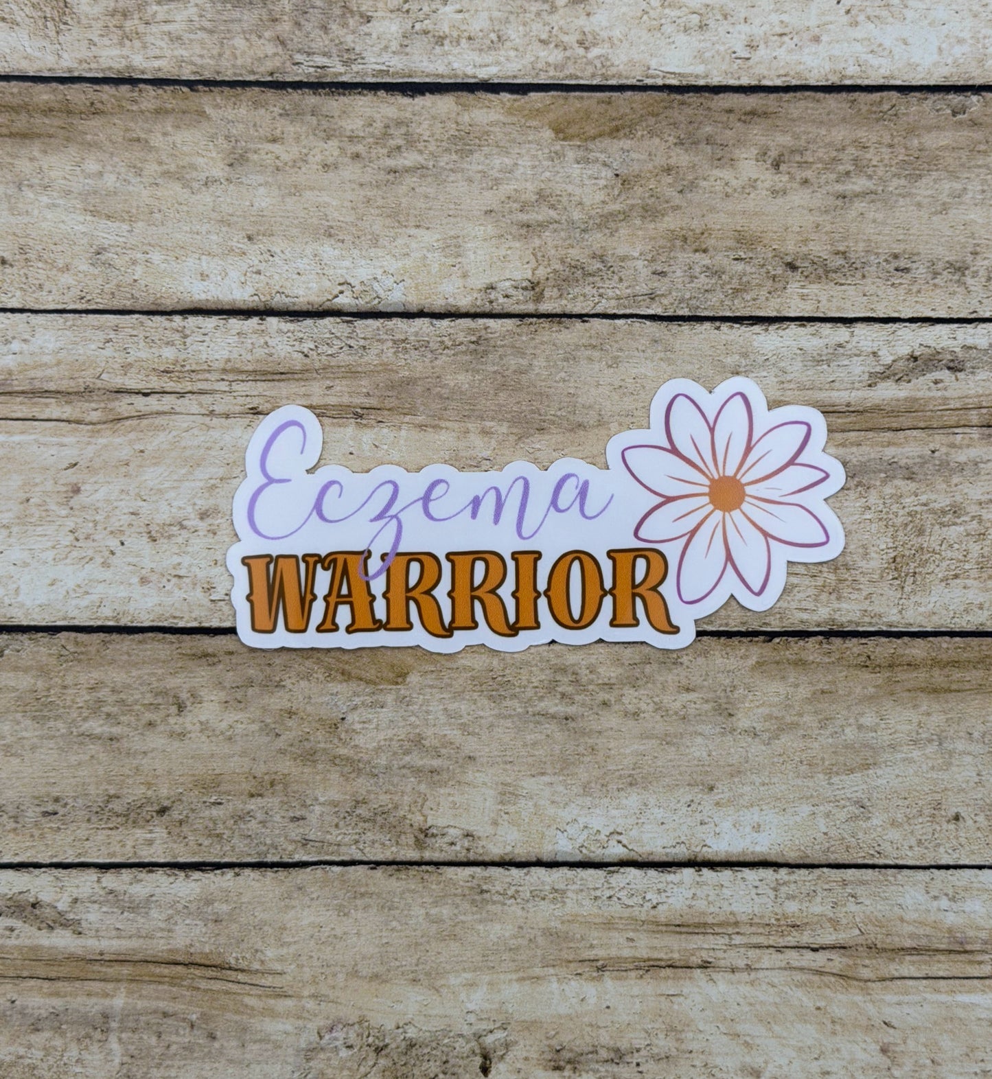 Eczema Warrior Flower Sticker