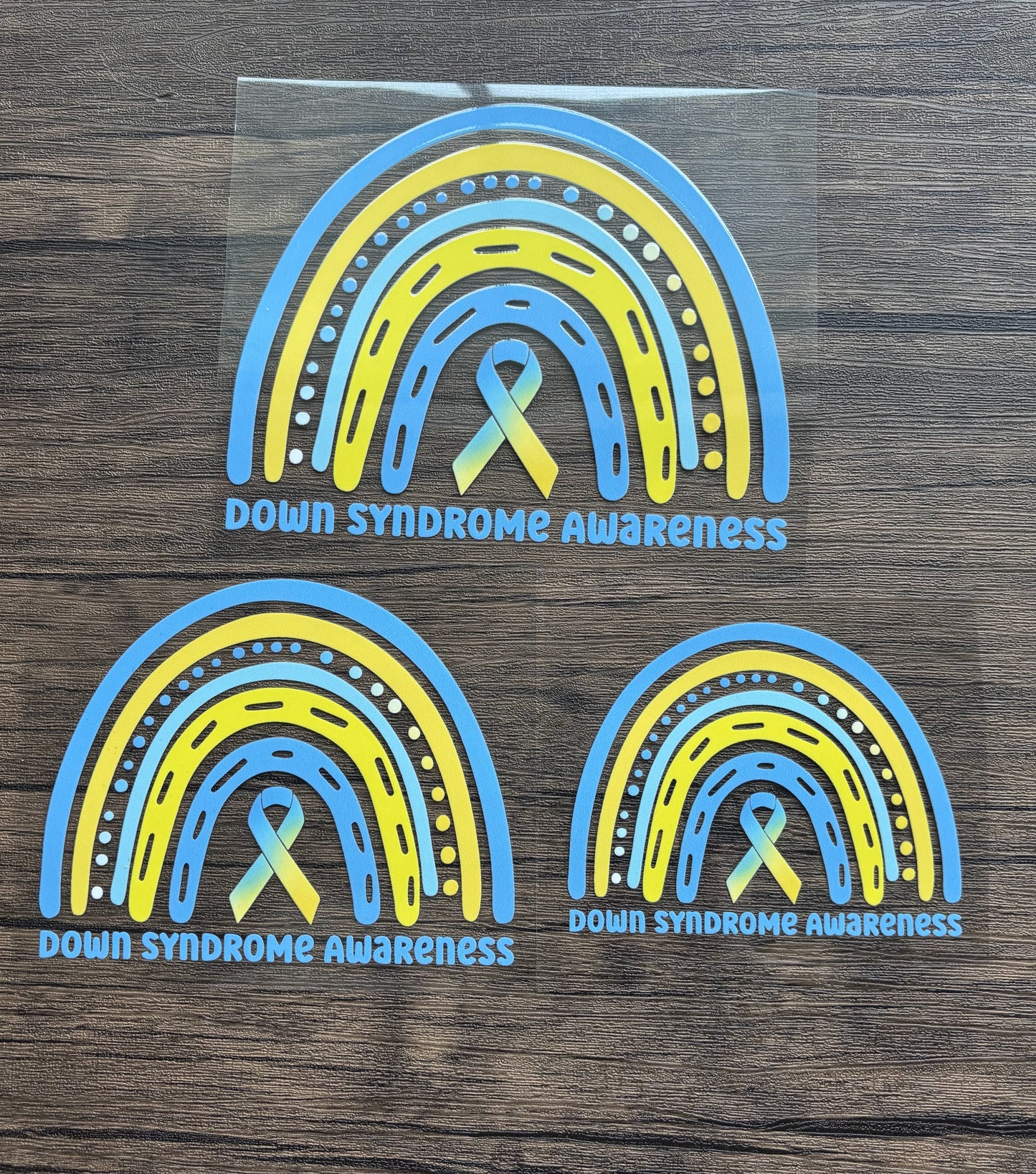 Down Syndrome Awareness Rainbow Car Decal