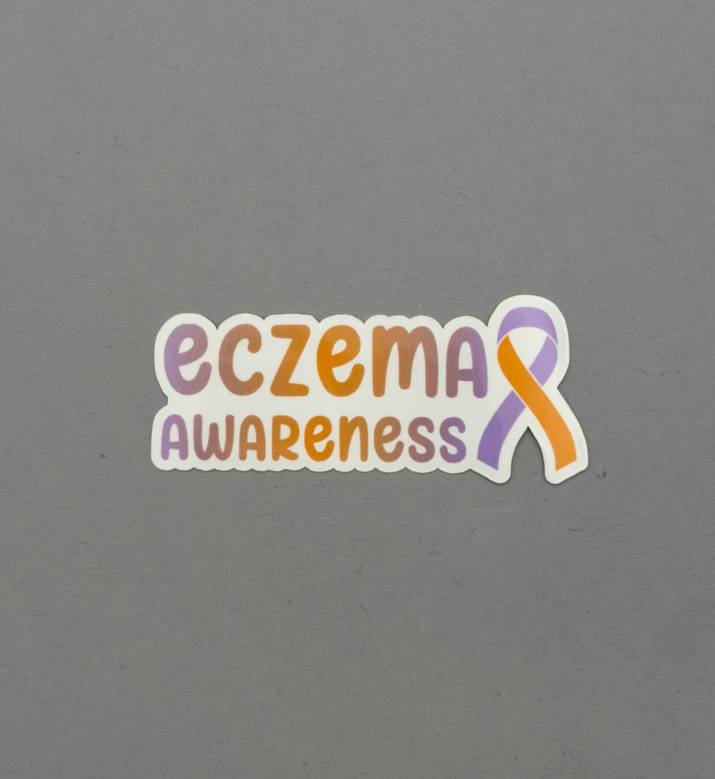Eczema Awareness with Ribbon Sticker
