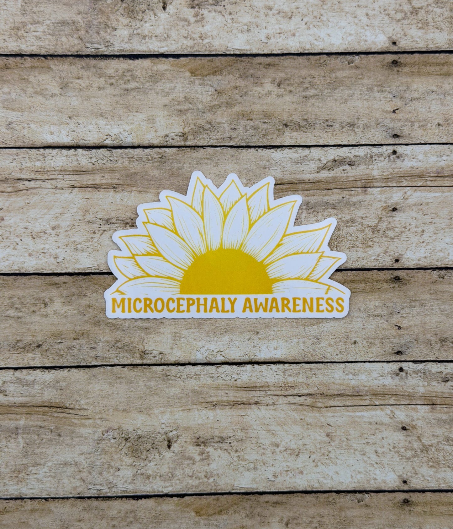 Microcephaly Awareness Sunflower Sticker or Magnet