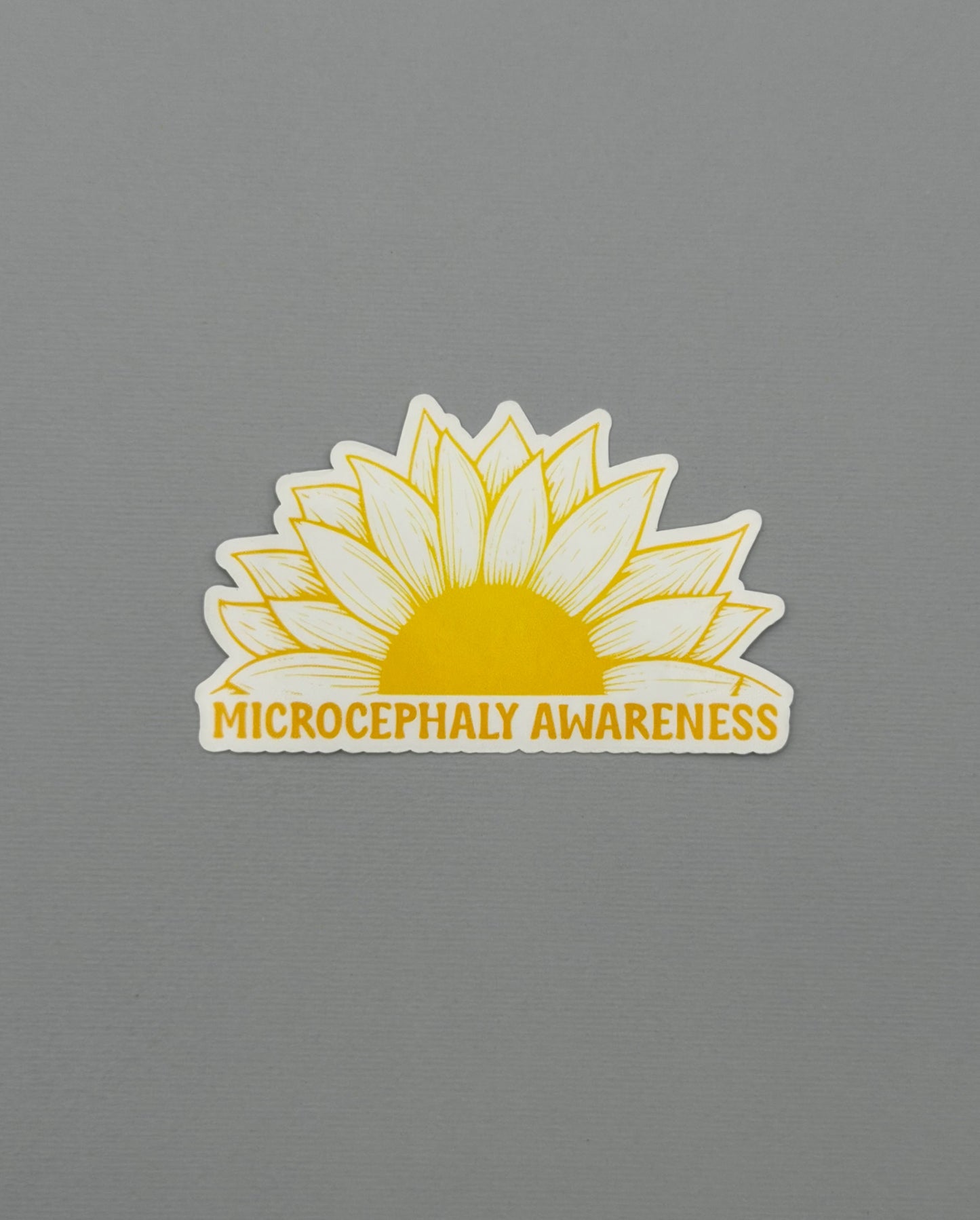 Microcephaly Awareness Sunflower Sticker or Magnet