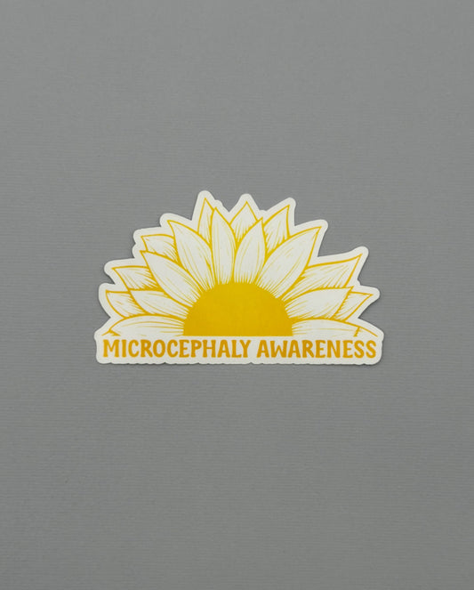 Microcephaly Awareness Sunflower Sticker or Magnet