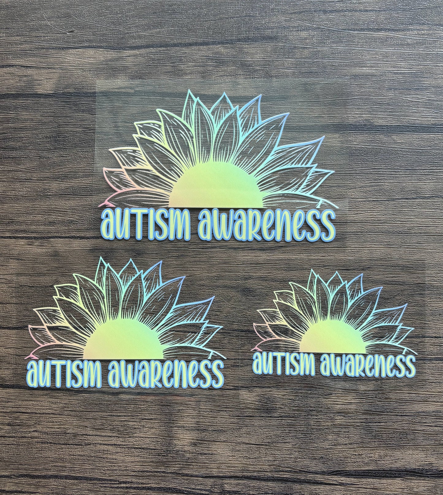 Autism Awareness Sunflower Car Decal