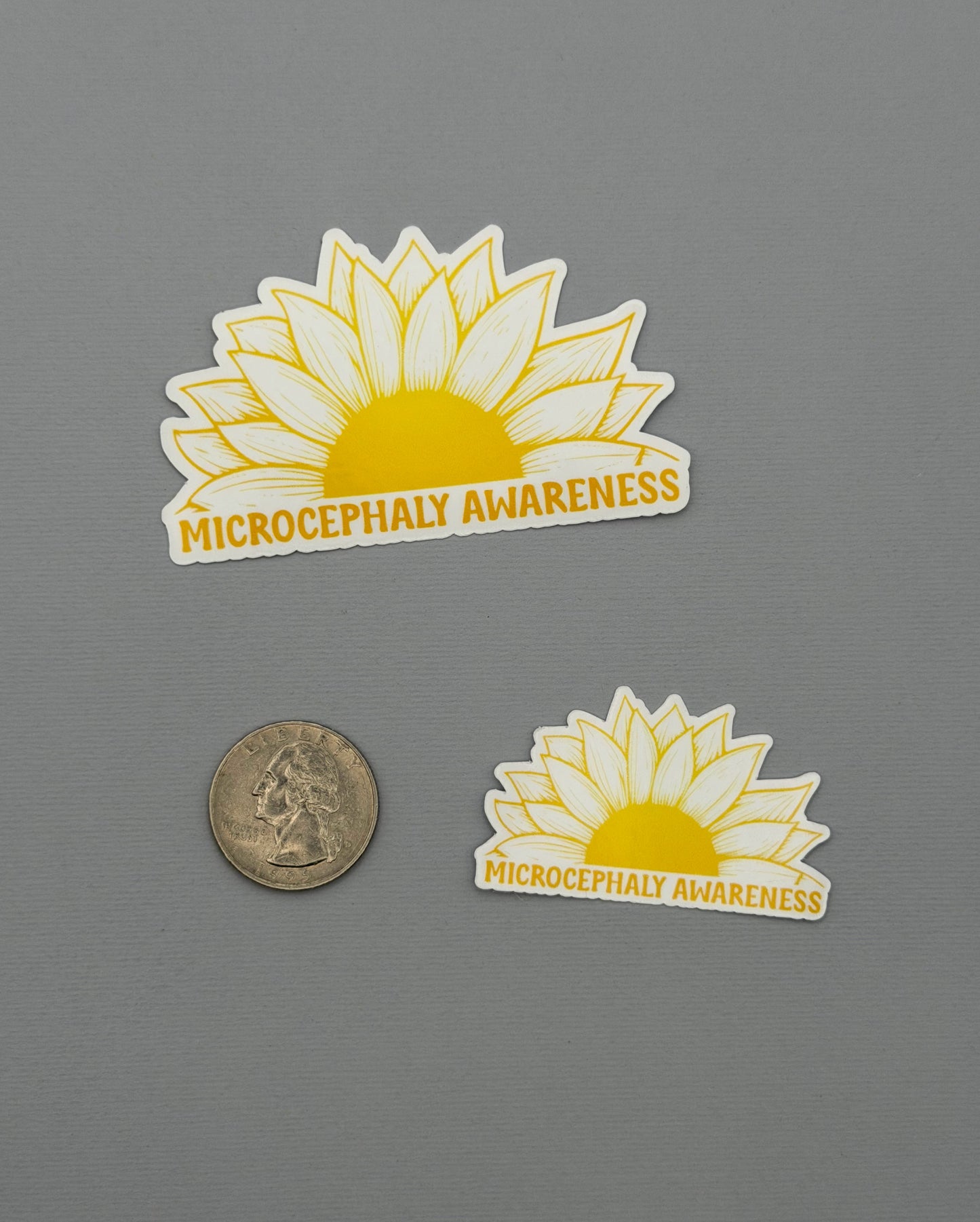 Microcephaly Awareness Sunflower Sticker or Magnet