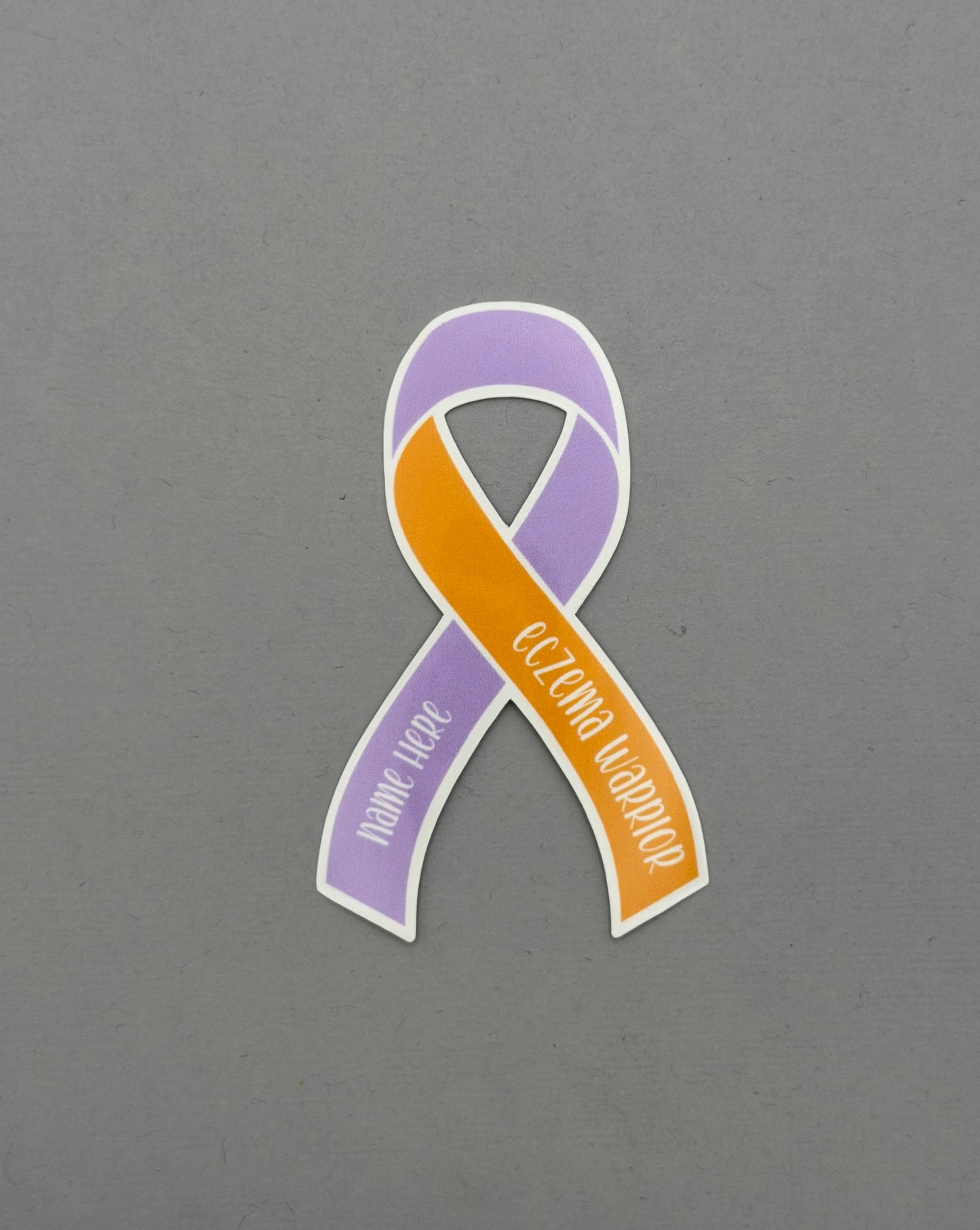 Eczema Warrior Custom Ribbon Sticker