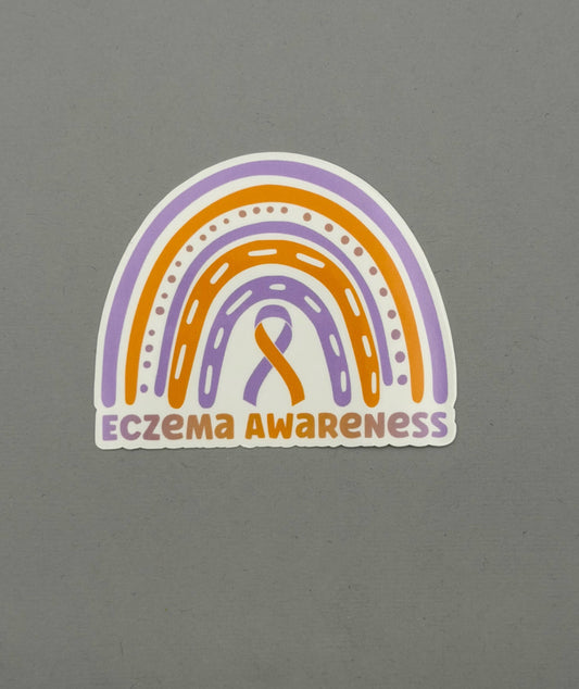 Eczema Awareness Rainbow Sticker