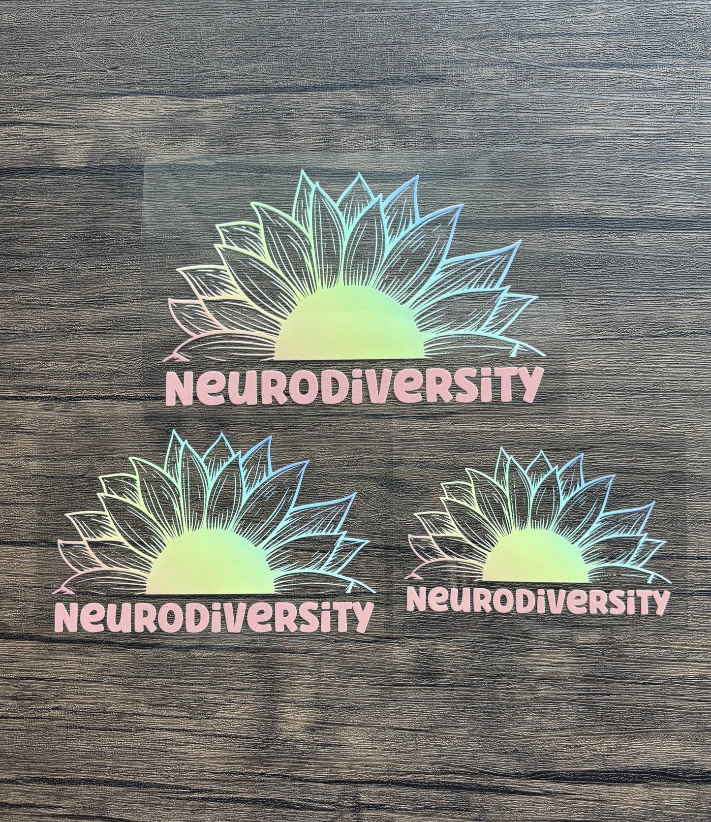 Neurodiversity Sunflower Car Decal