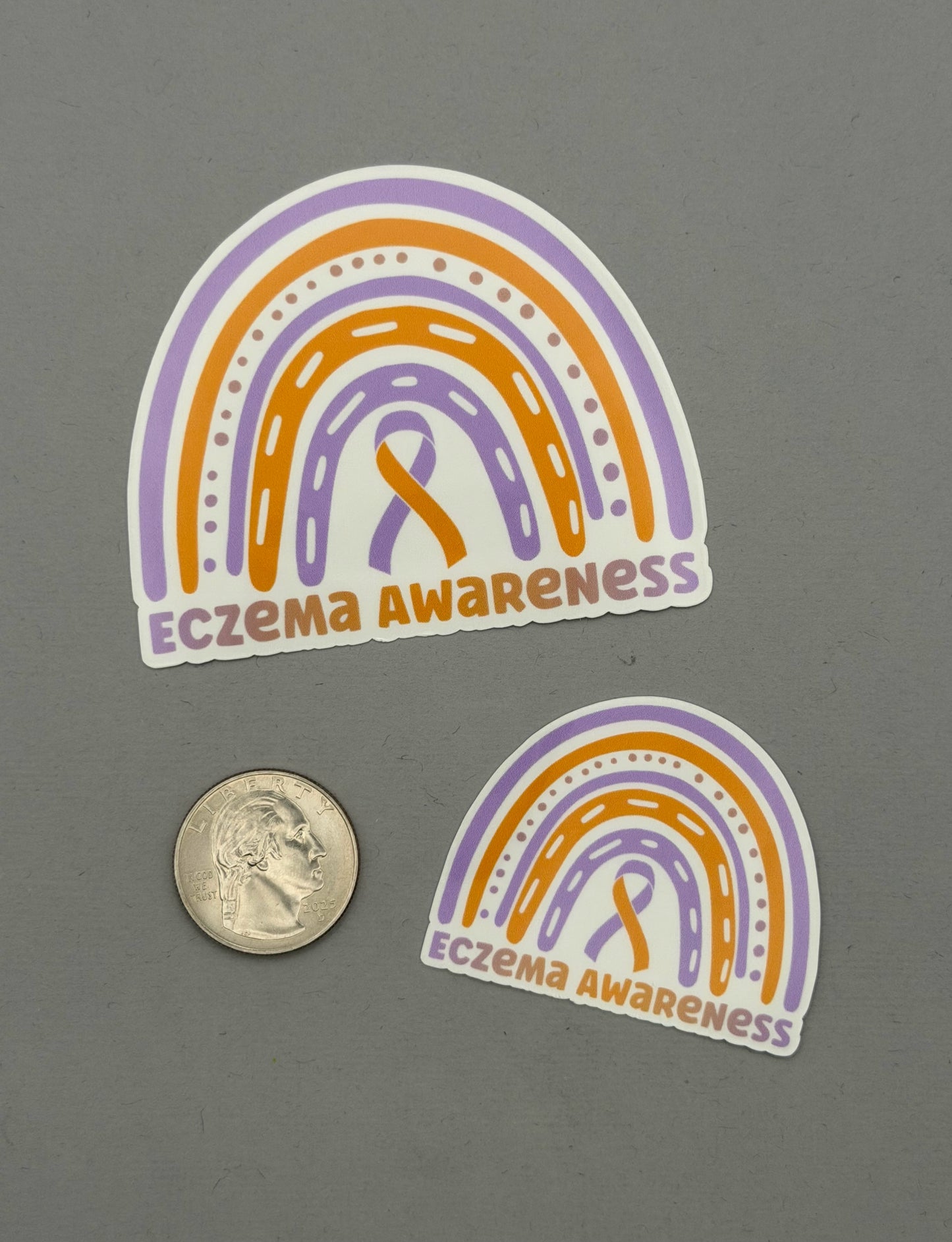 Eczema Awareness Rainbow Sticker