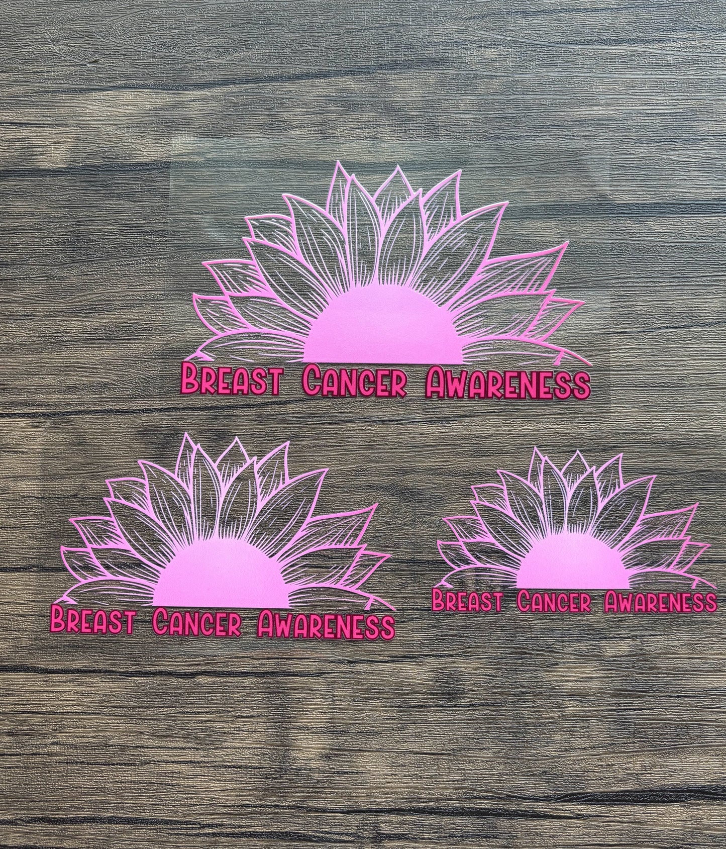Breast Cancer Awareness Sunflower Car Decal