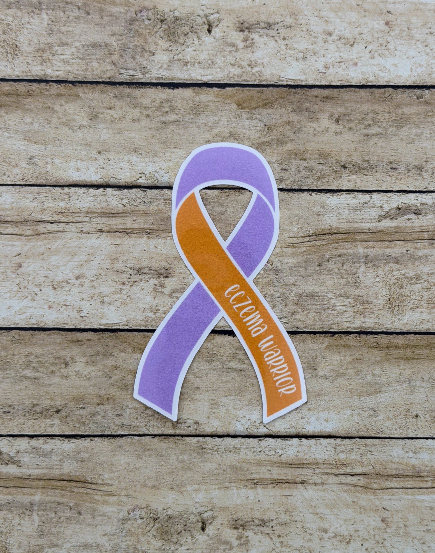 Eczema Warrior Ribbon Sticker