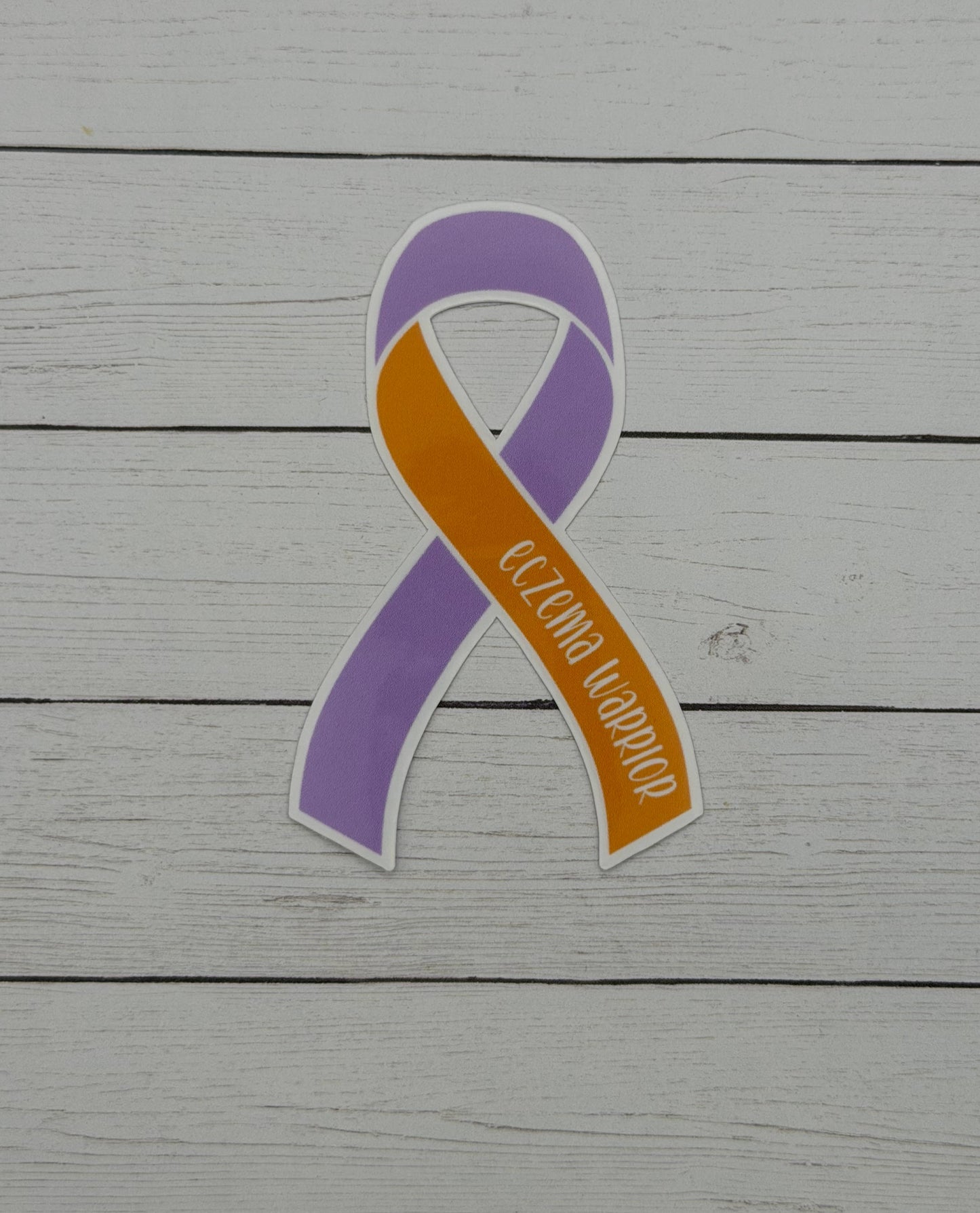Eczema Warrior Ribbon Sticker