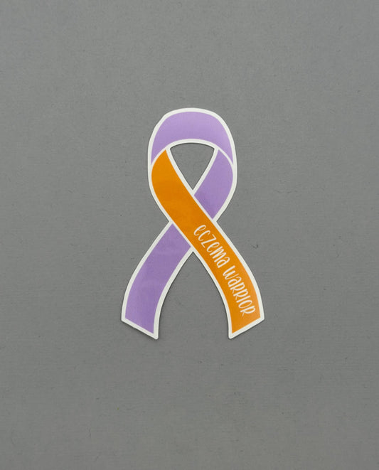 Eczema Warrior Ribbon Sticker