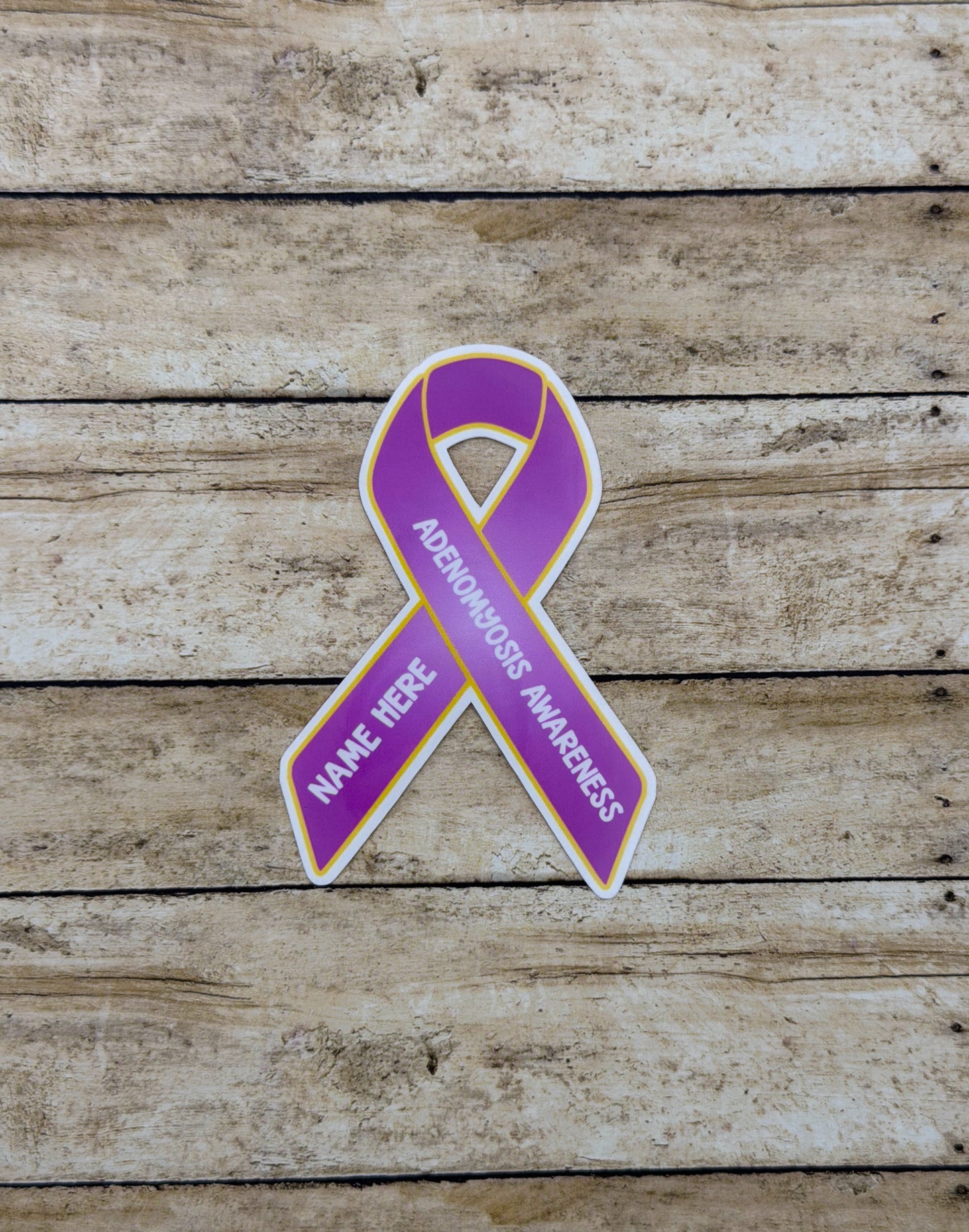 Adenomyosis Awareness Custom Ribbon Sticker or Magnet