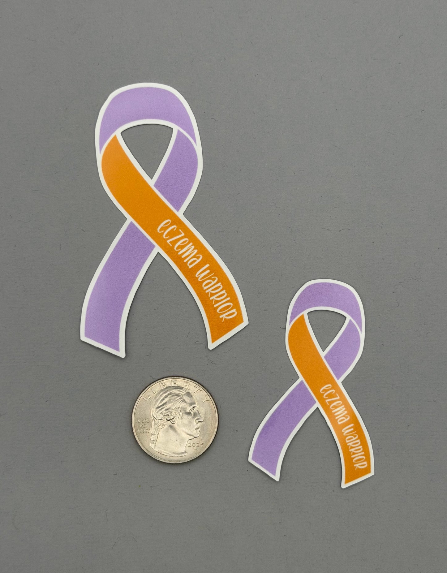 Eczema Warrior Ribbon Sticker