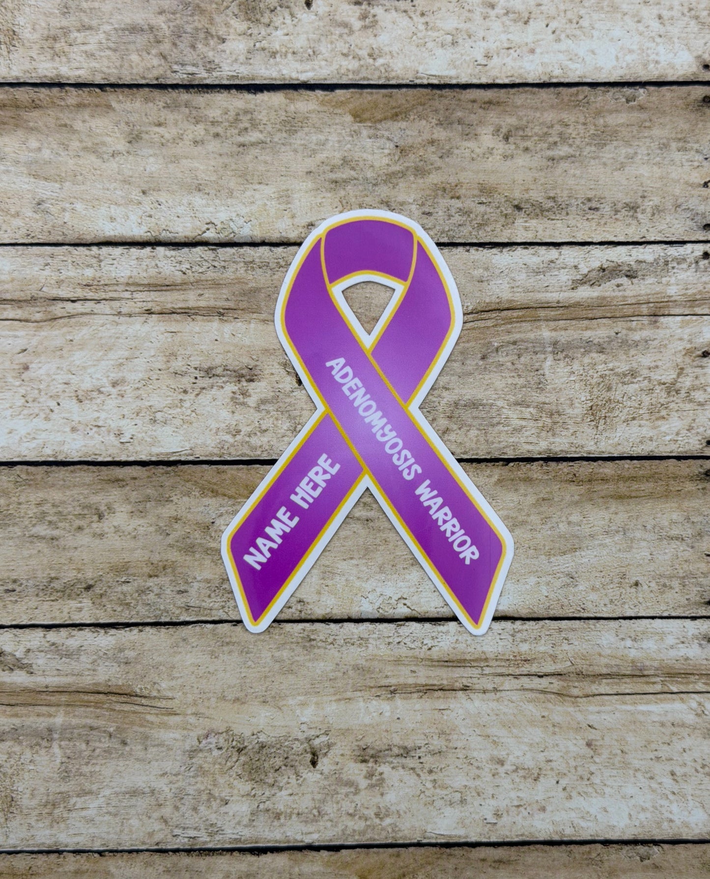 Adenomyosis Warrior Custom Ribbon Sticker or Magnet