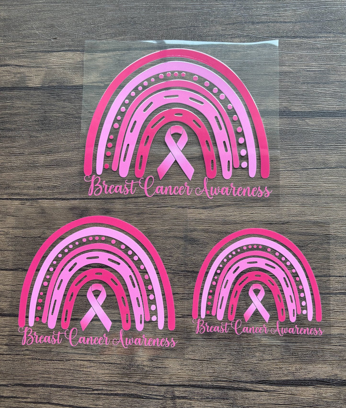 Breast Cancer Awareness Rainbow Car Decal