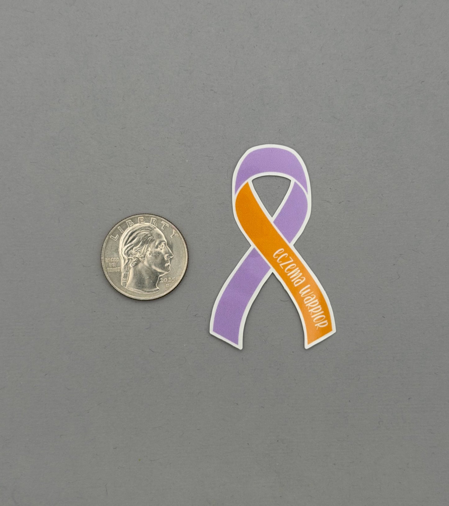 Eczema Warrior Ribbon Sticker