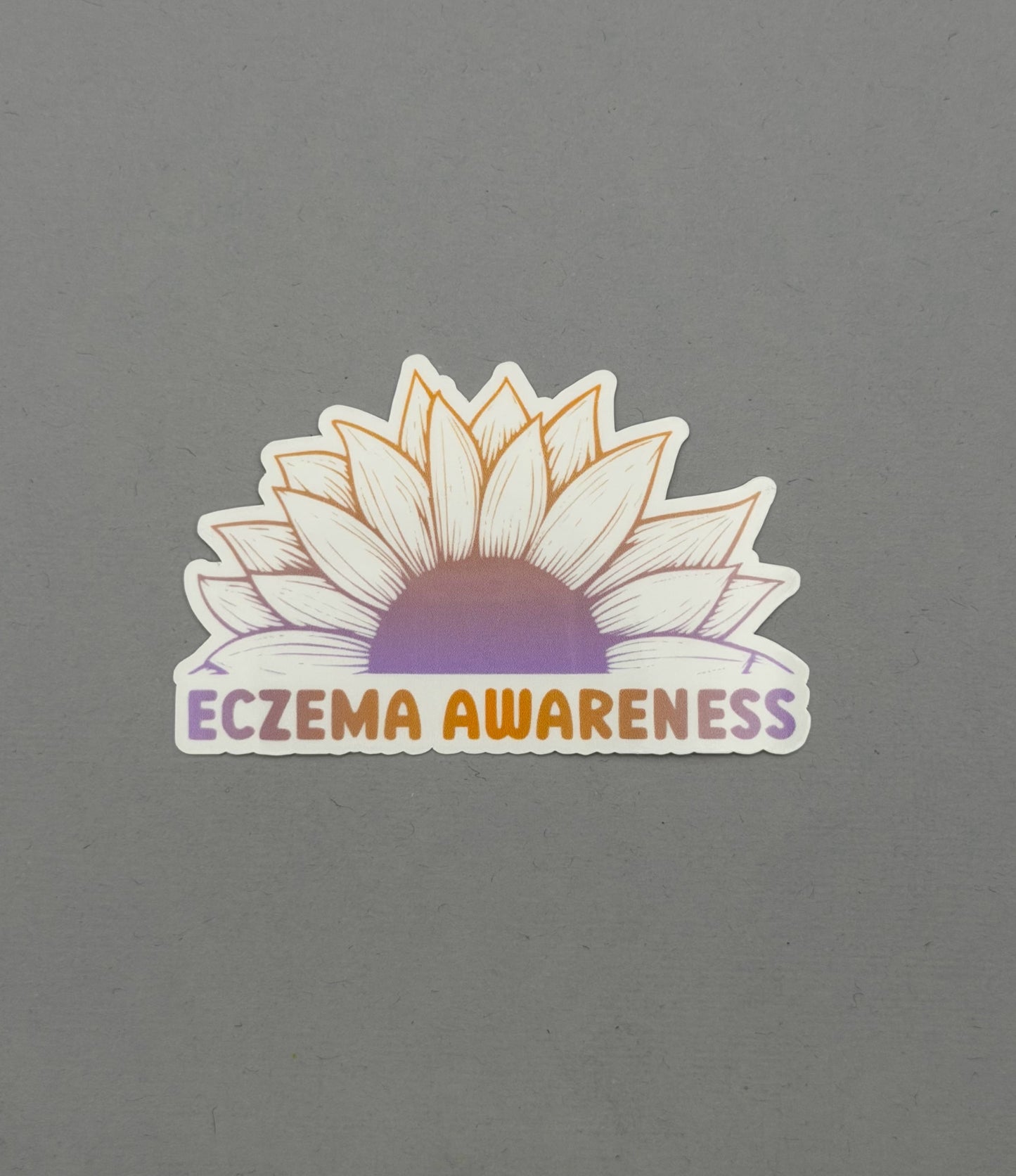 Eczema Awareness Sunflower Sticker