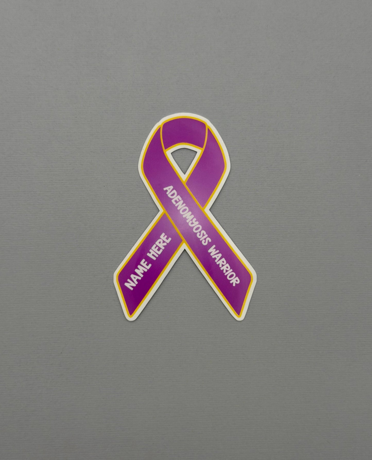 Adenomyosis Warrior Custom Ribbon Sticker or Magnet