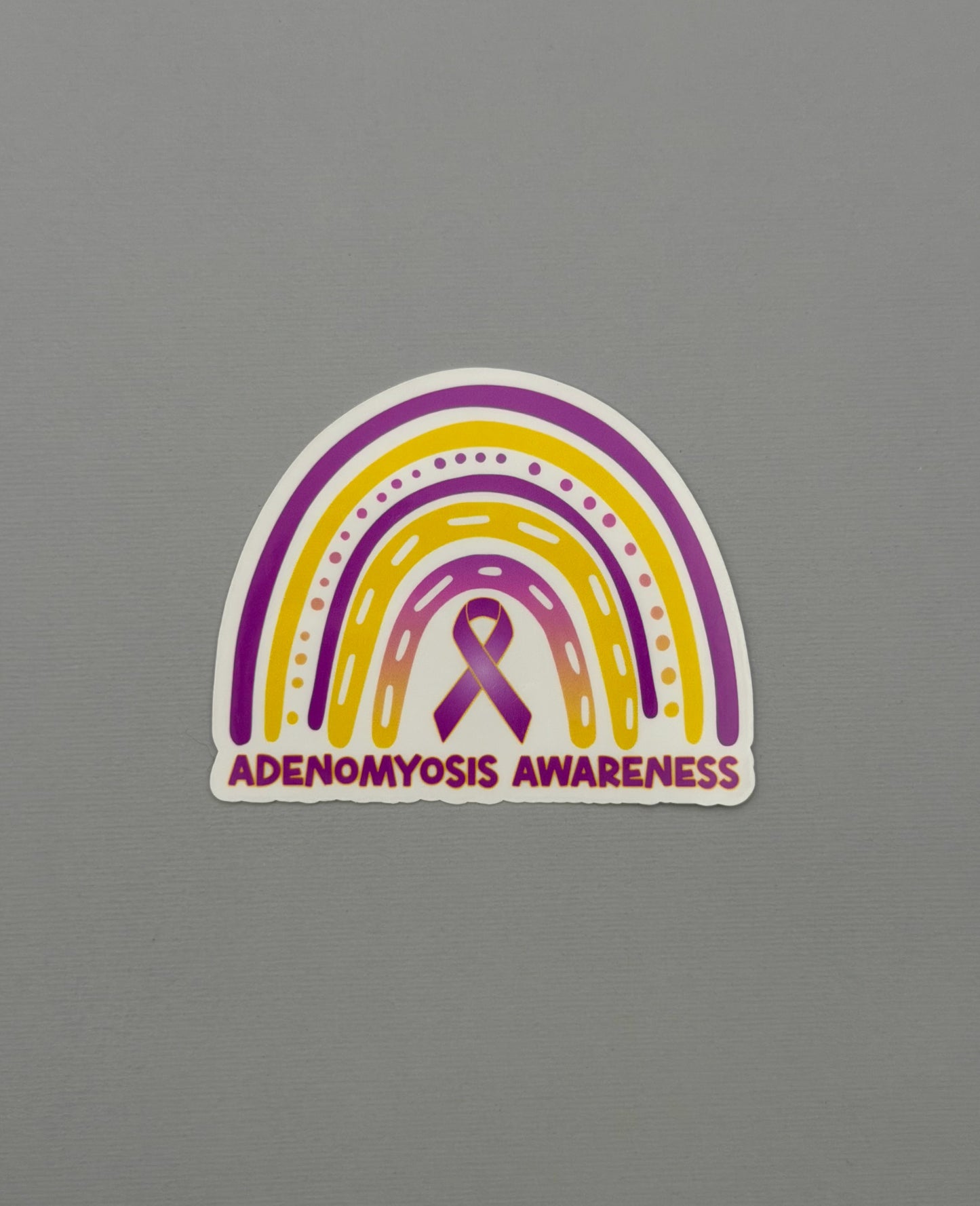 Adenomyosis Awareness Rainbow Sticker or Magnet