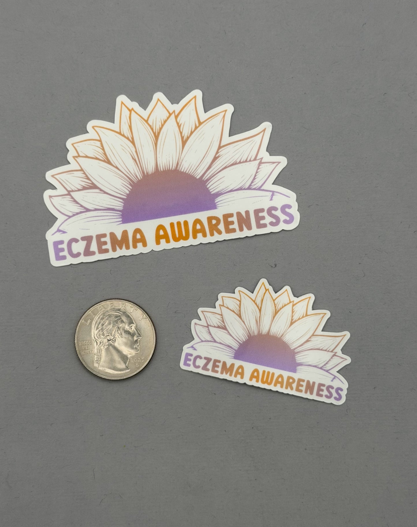 Eczema Awareness Sunflower Sticker