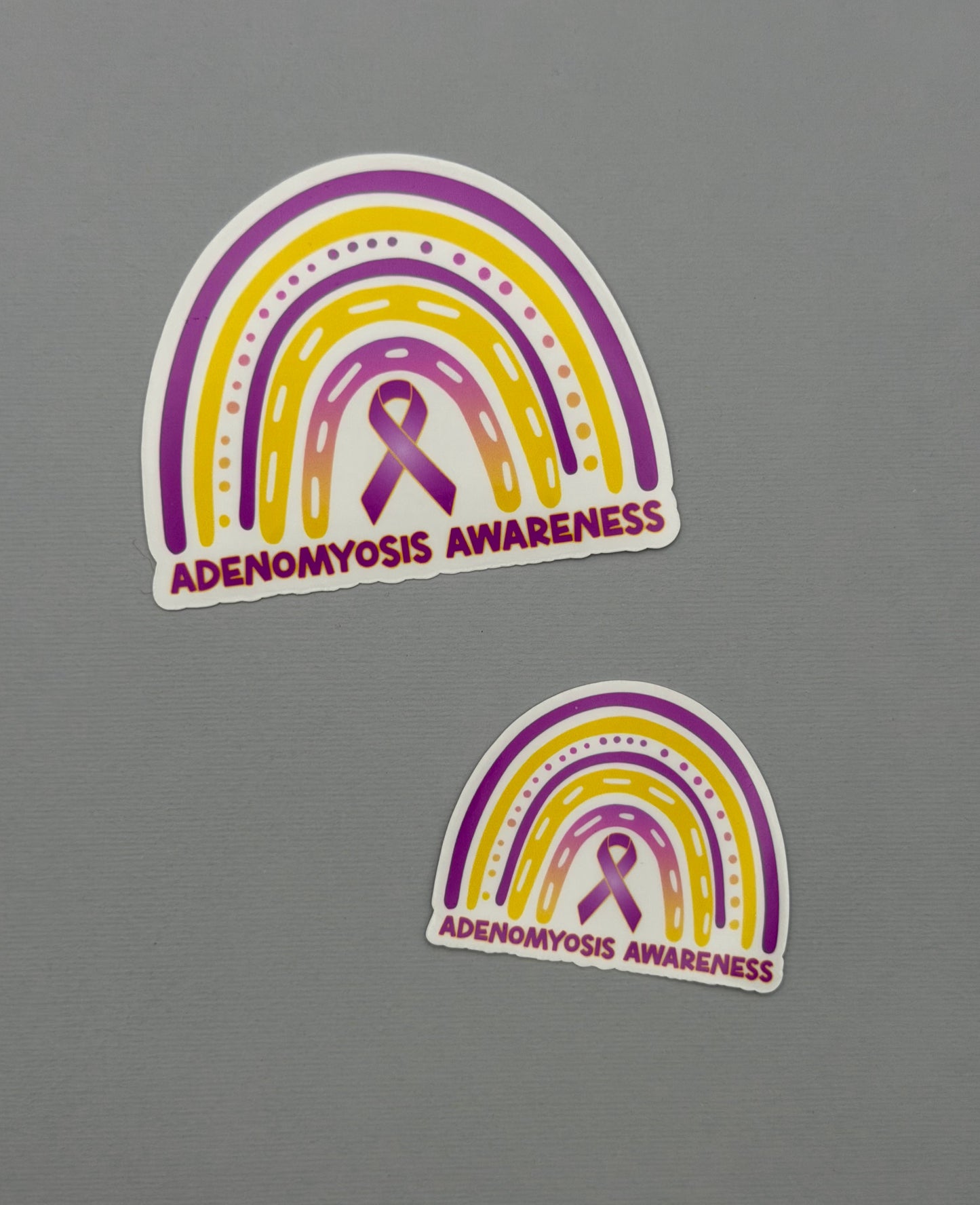 Adenomyosis Awareness Rainbow Sticker or Magnet