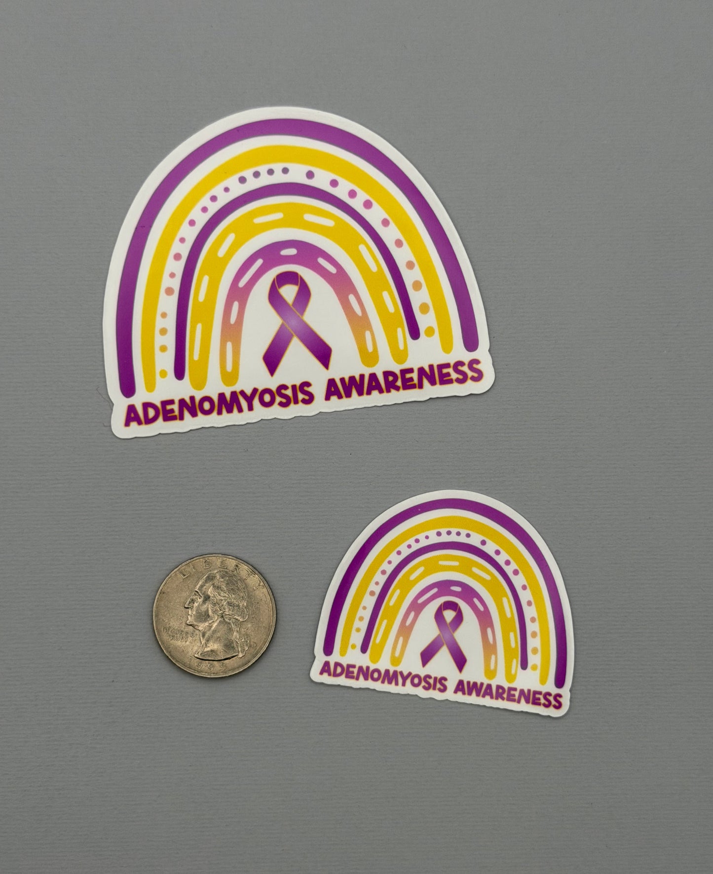Adenomyosis Awareness Rainbow Sticker or Magnet