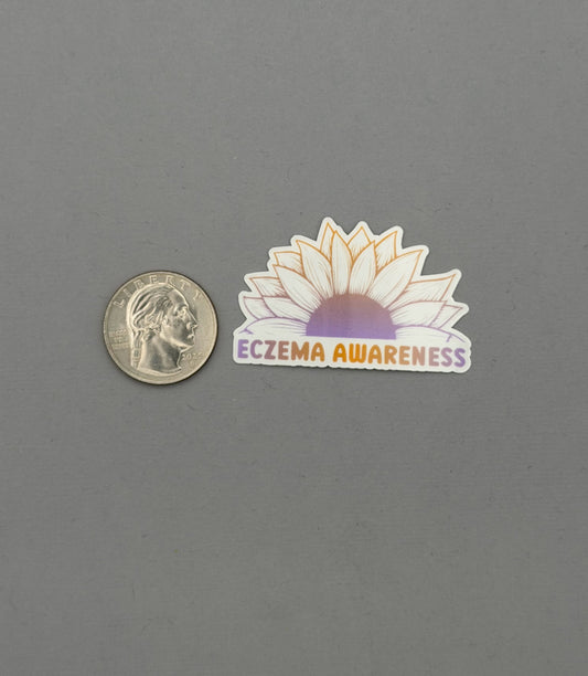 Eczema Awareness Sunflower Sticker