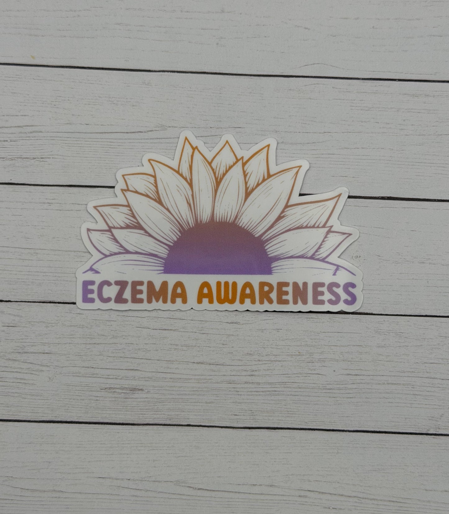 Eczema Awareness Sunflower Sticker