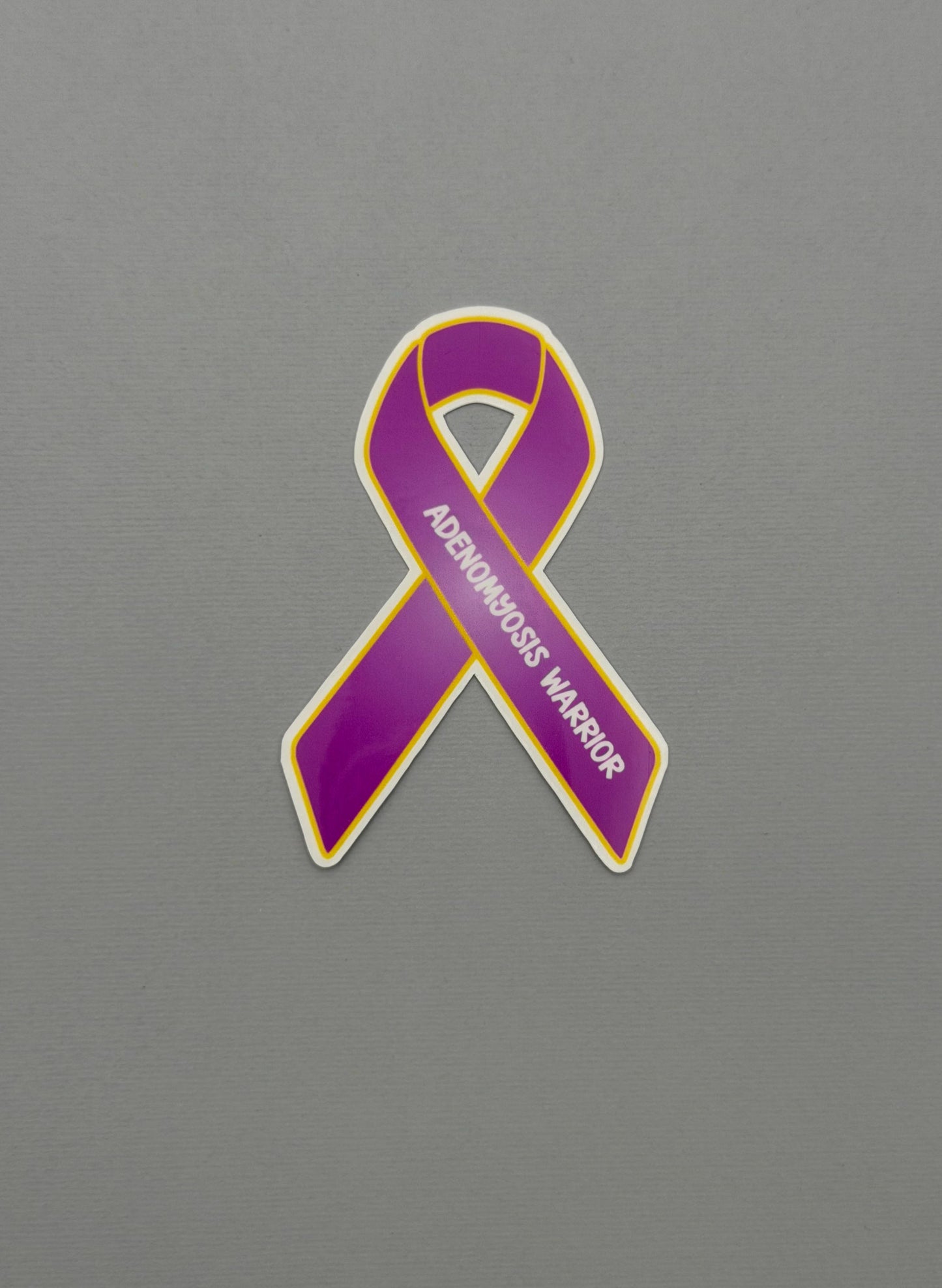 Adenomyosis Warrior Ribbon Sticker or Magnet
