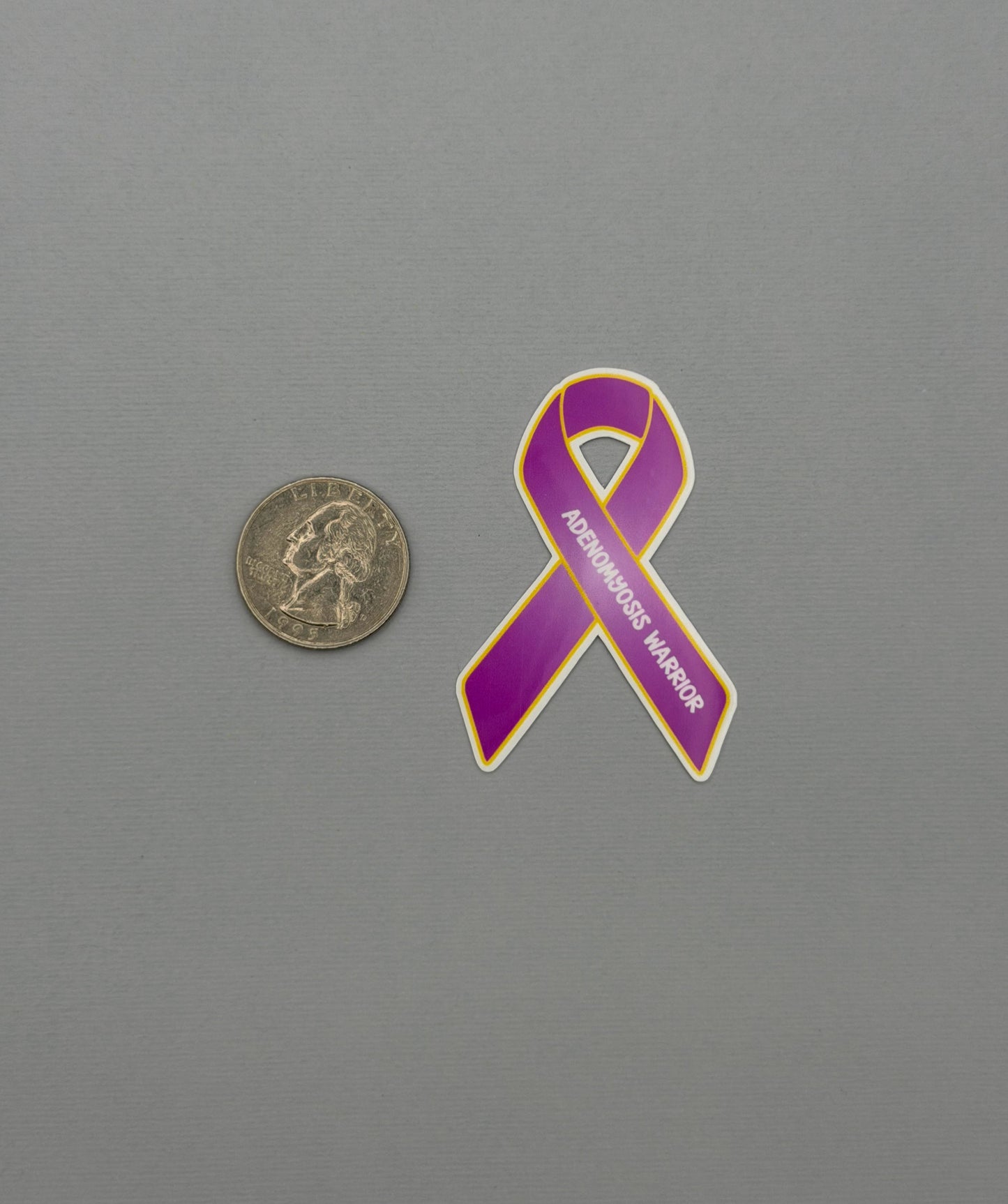 Adenomyosis Warrior Ribbon Sticker or Magnet