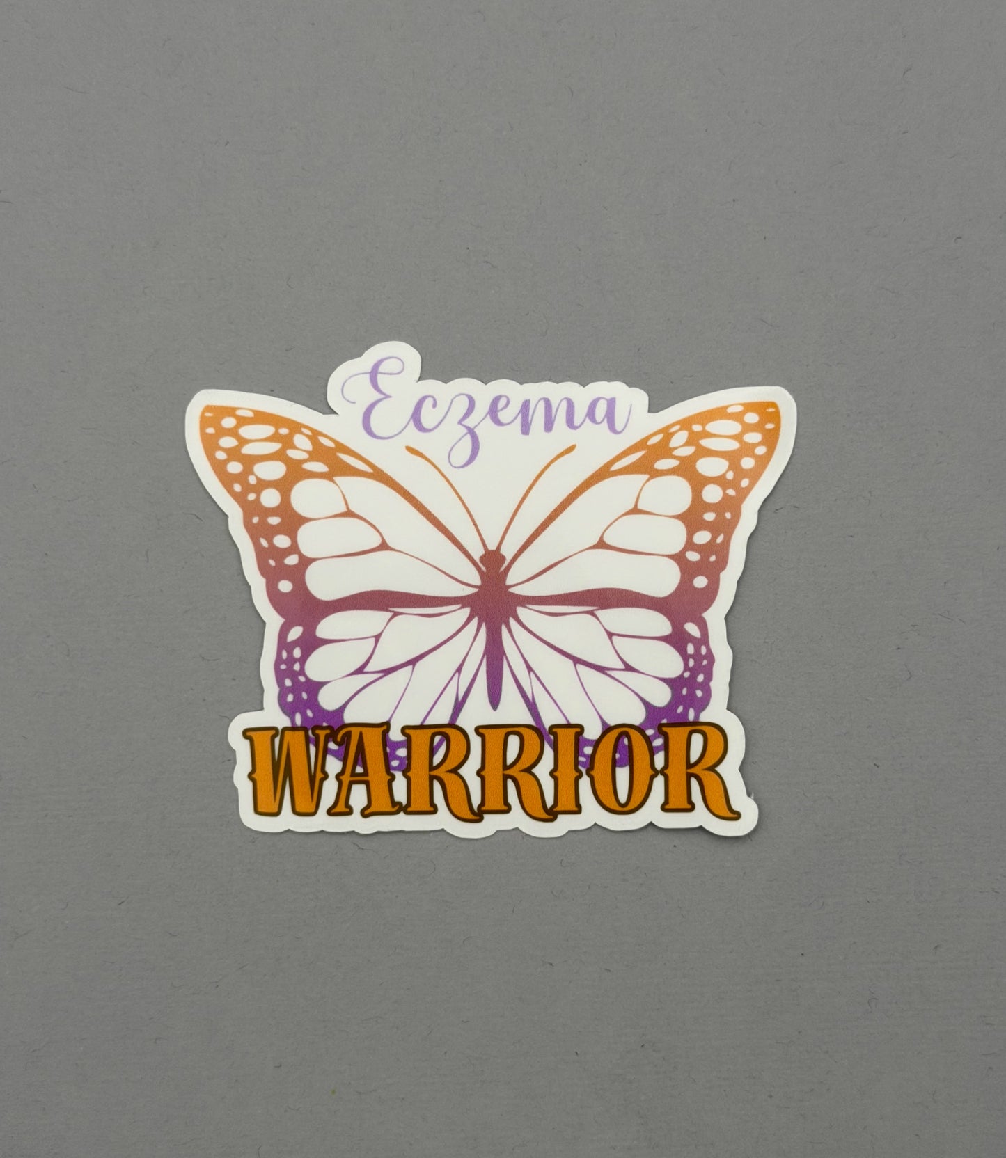 Eczema Warrior Butterfly Sticker