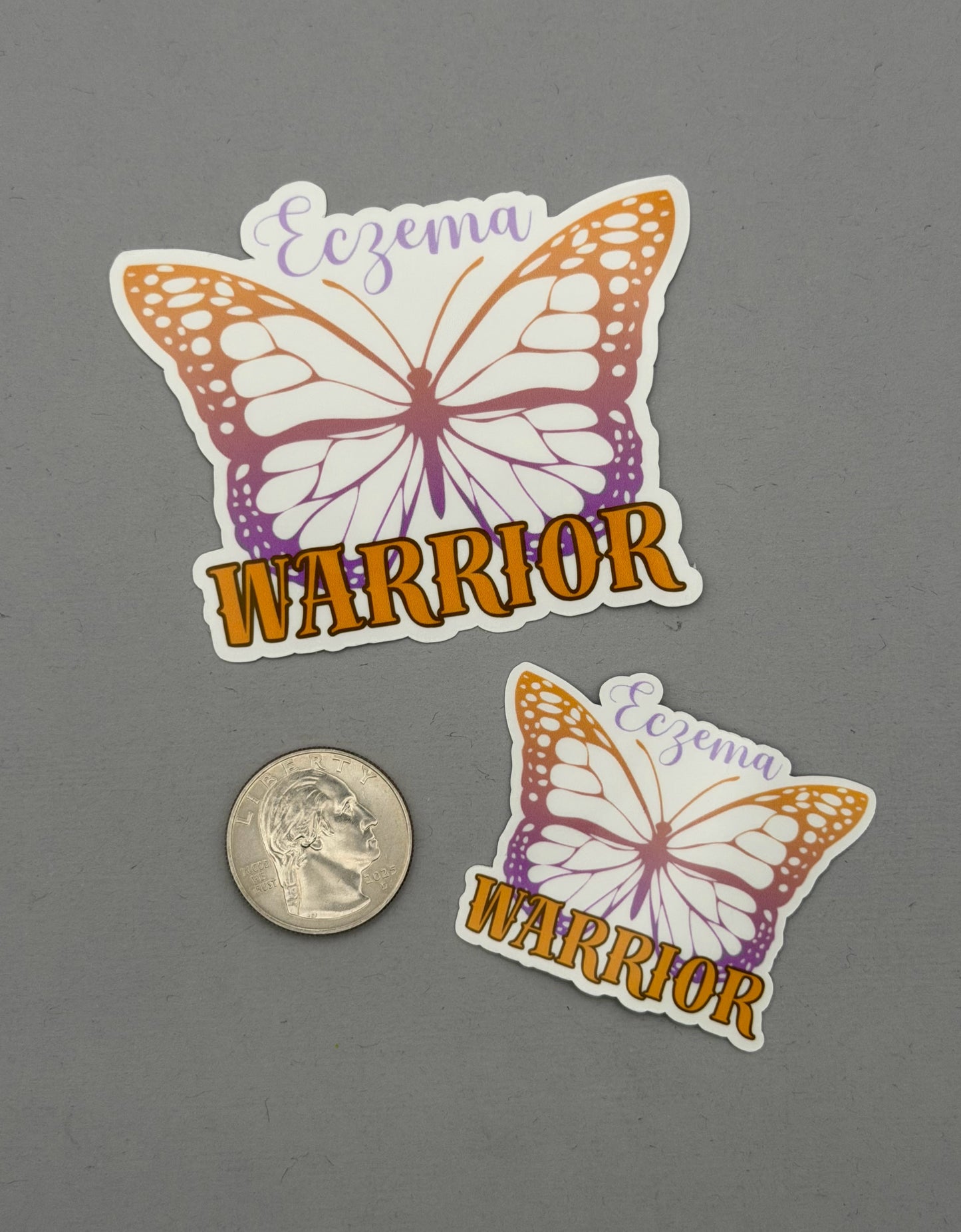 Eczema Warrior Butterfly Sticker