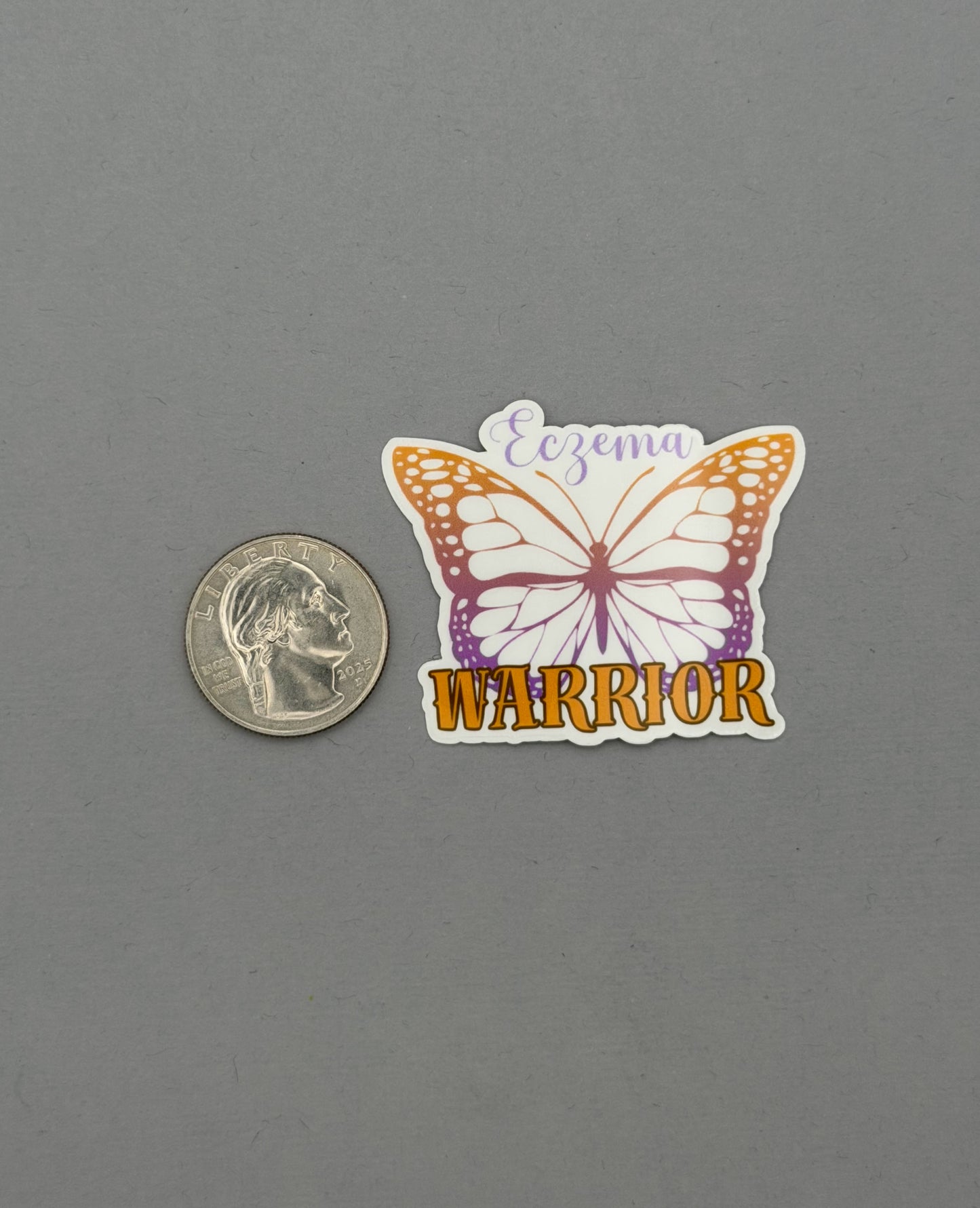 Eczema Warrior Butterfly Sticker