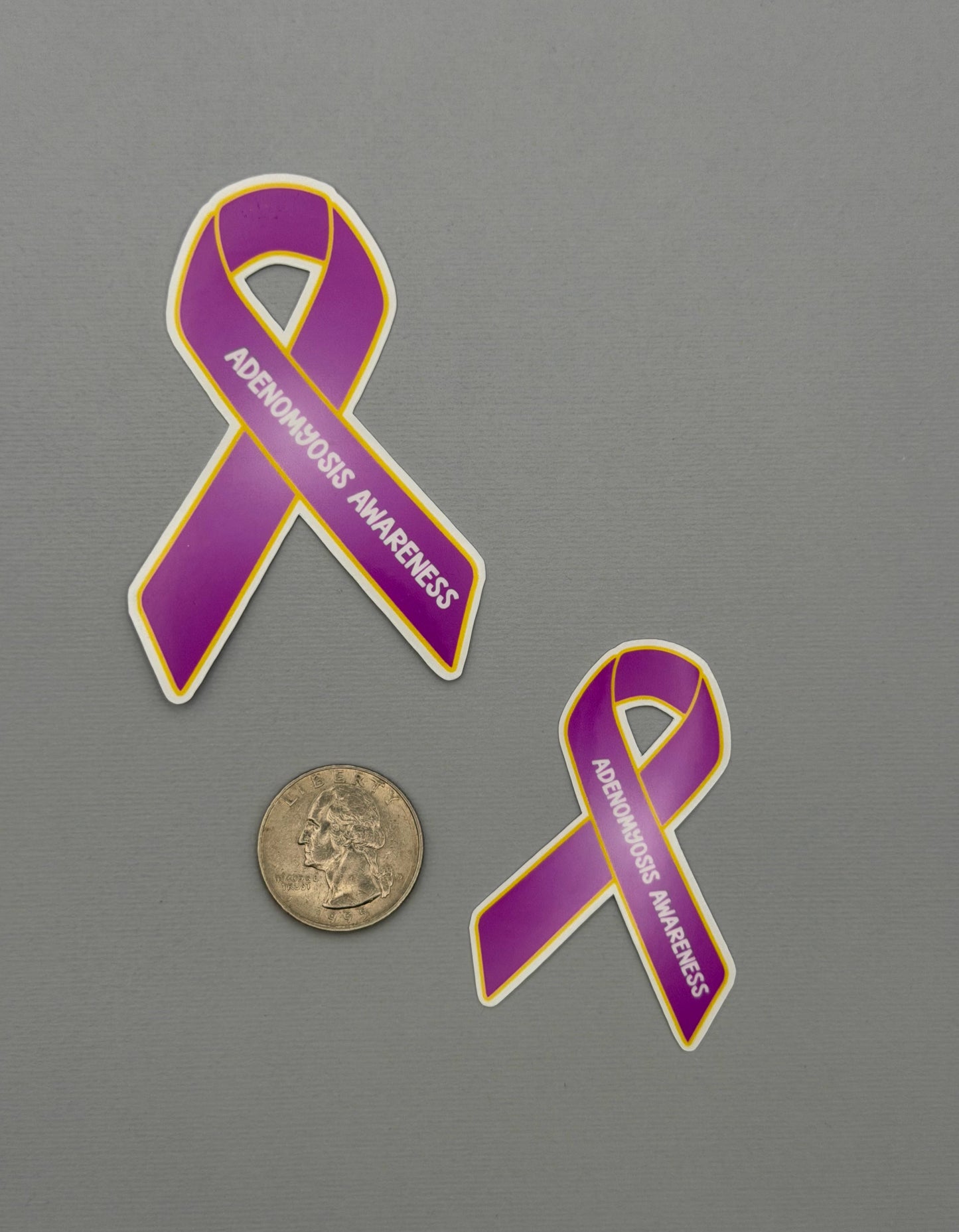 Adenomyosis Awareness Ribbon Sticker or Magnet