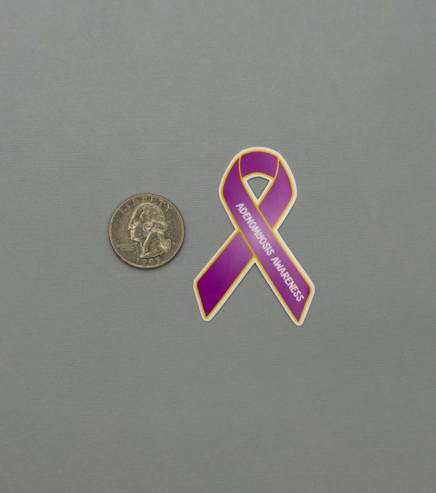 Adenomyosis Awareness Ribbon Sticker or Magnet
