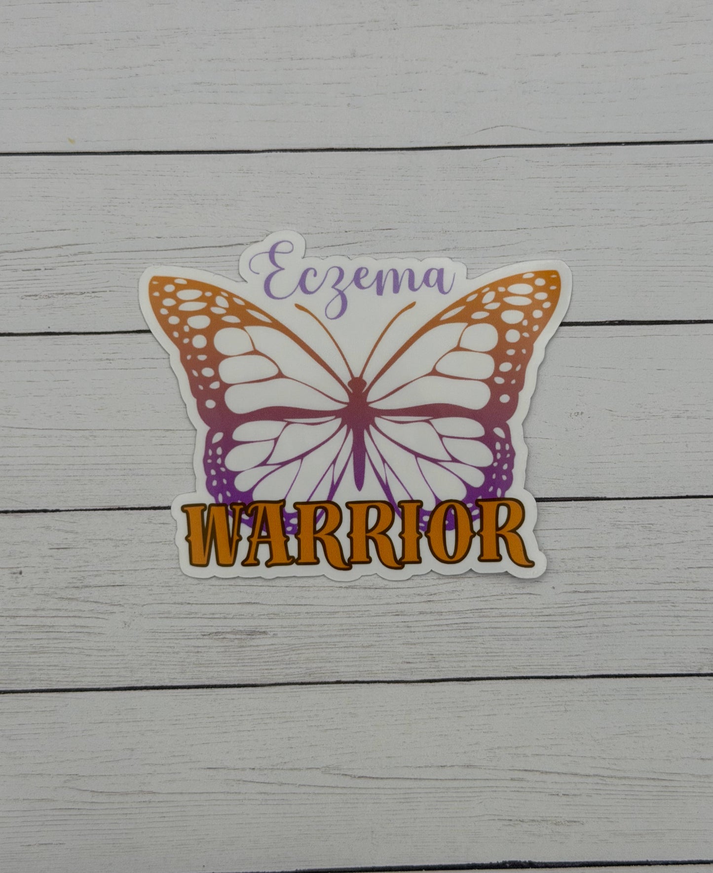 Eczema Warrior Butterfly Sticker