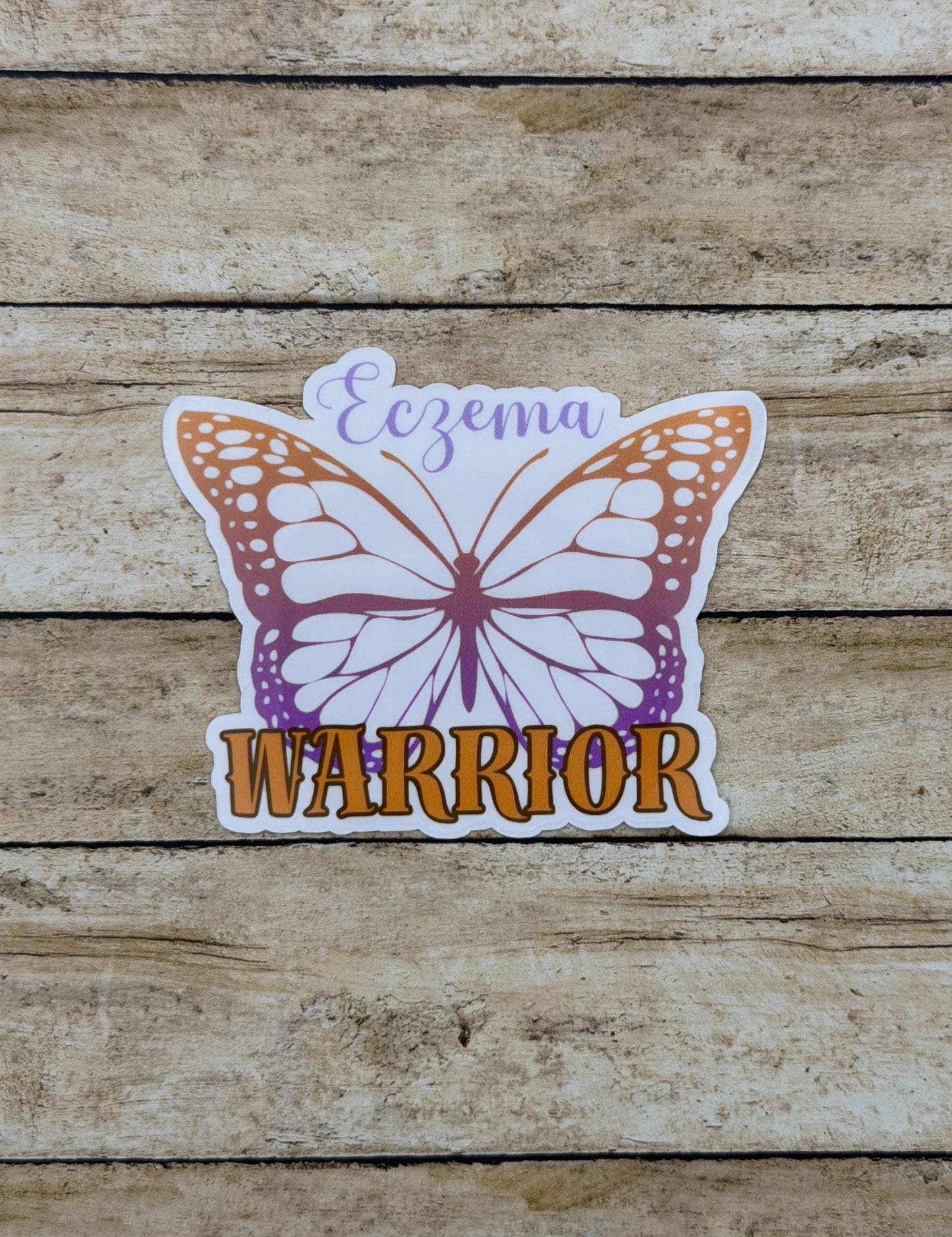 Eczema Warrior Butterfly Sticker